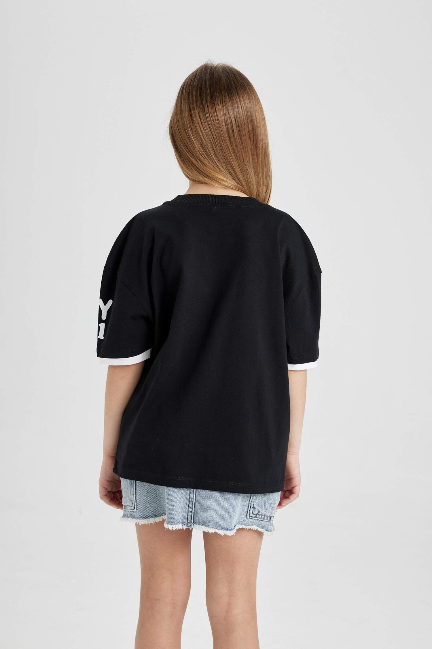 تيشيرت بناتي اوفر سايز نص ردن