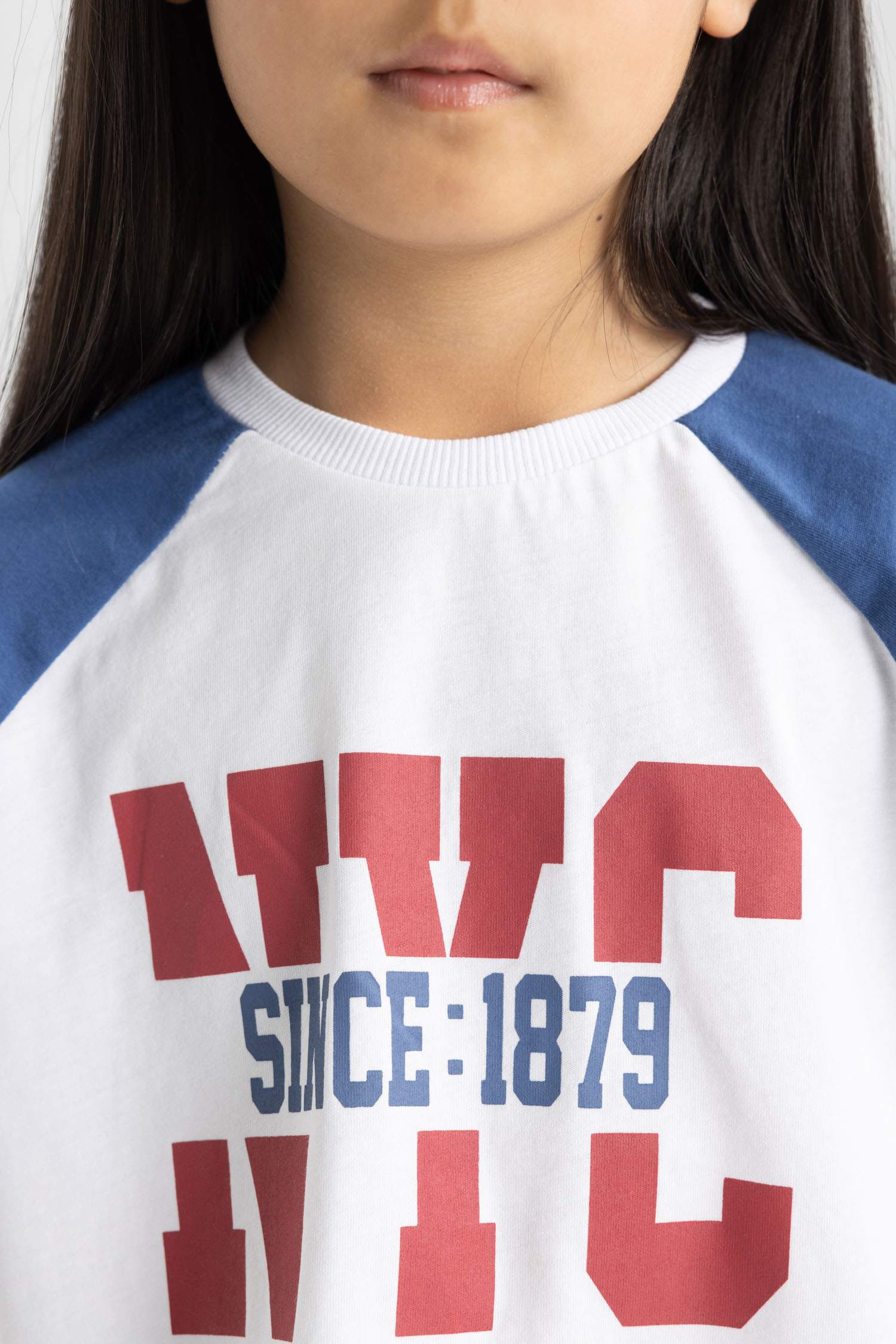 Girl Crew Neck Printed Short Sleeve T-Shirt