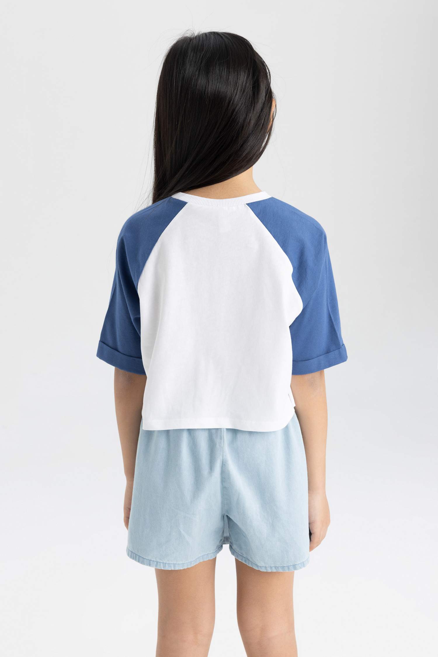 Girl Crew Neck Printed Short Sleeve T-Shirt