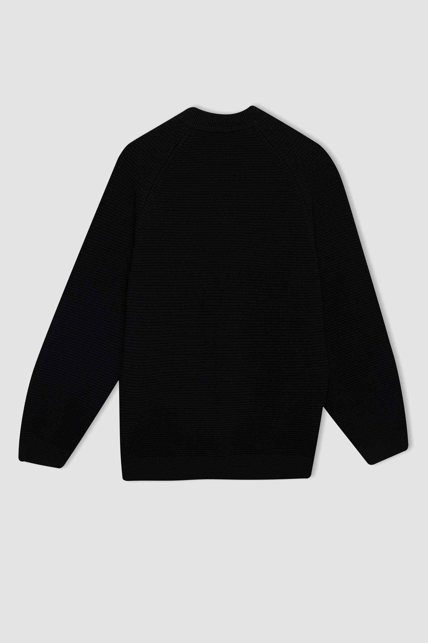 Erkek Çocuk Basic Düz Yarım Balıkçı Yaka Triko Fermuarlı Hırka