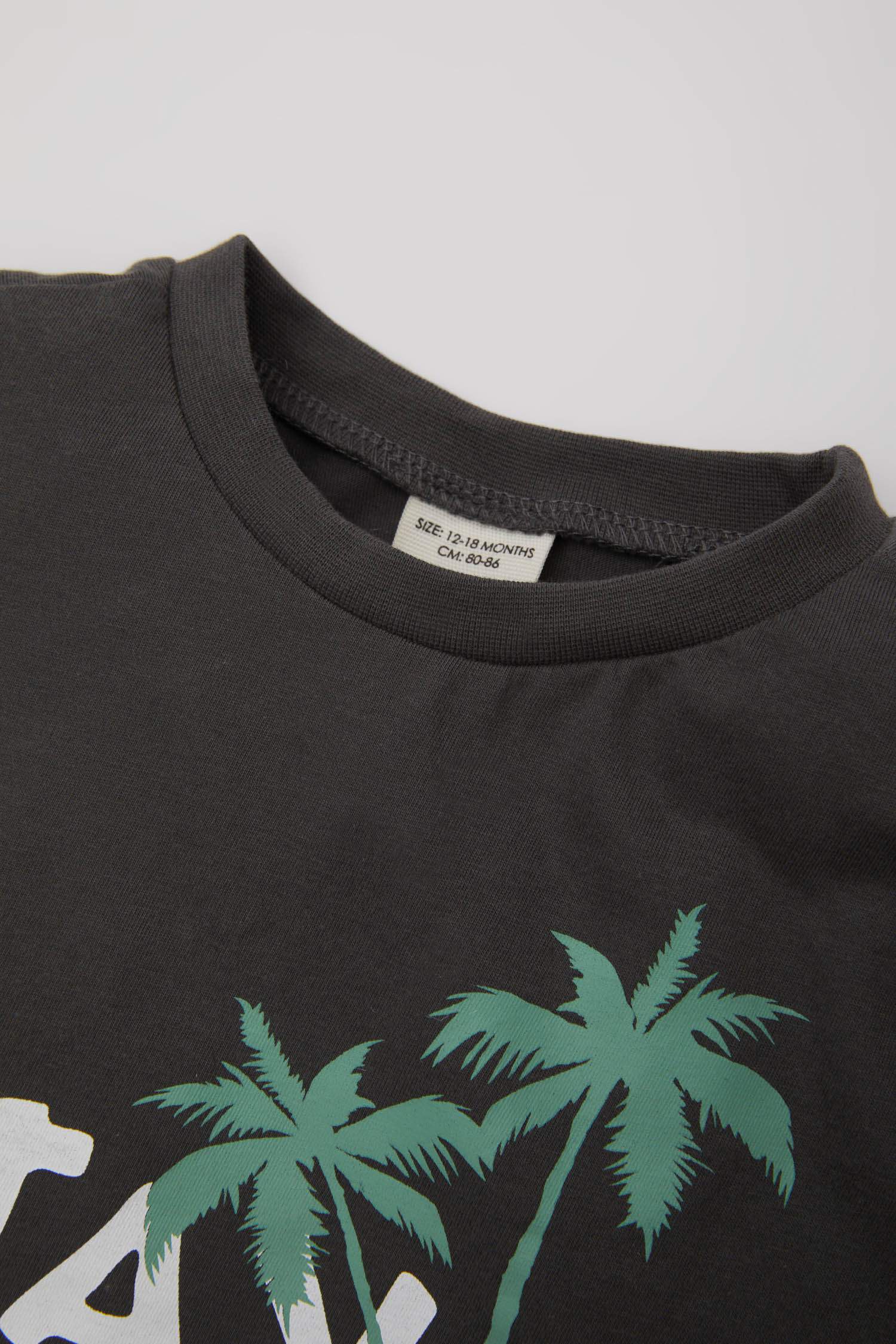 Baby Boy Slogan Printed Cotton T-Shirt Shorts 2 Piece Set