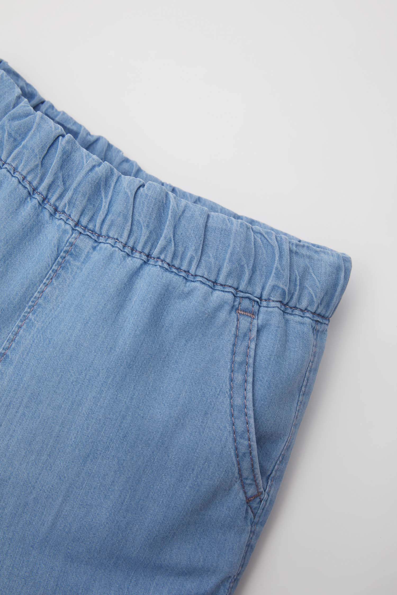 Erkek Bebek Jean Basic Düz Şort