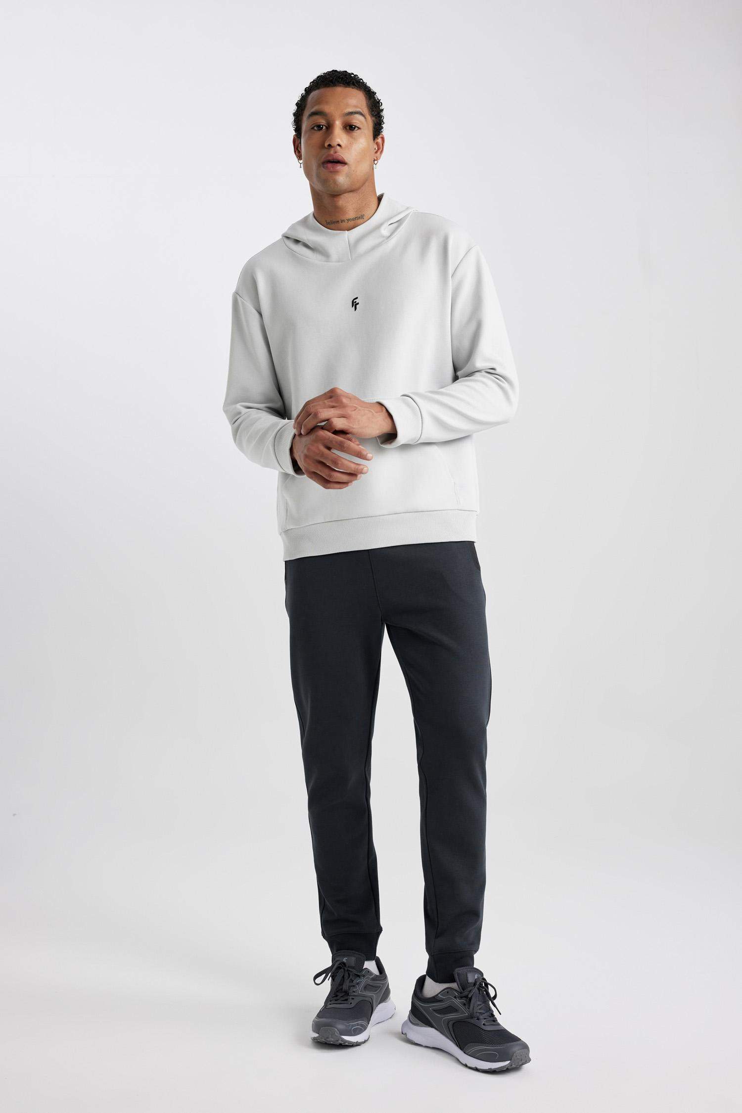 DeFactoFit Standard Fit Skuba Diving Fabric Sweatshirt