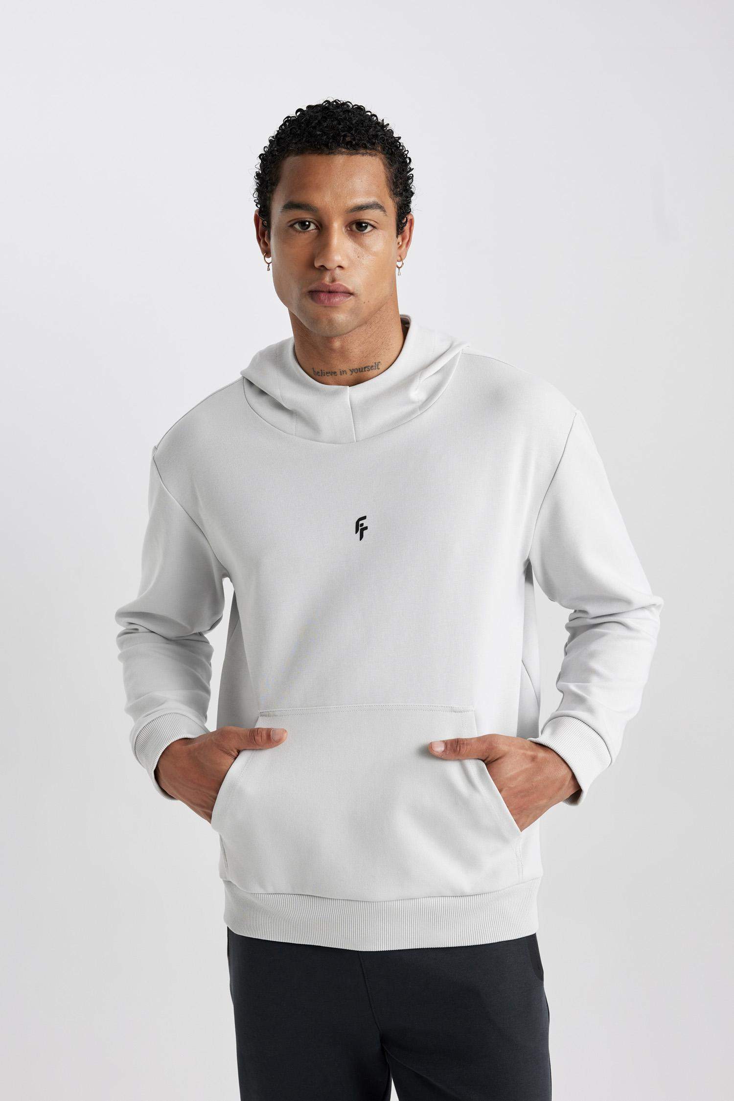 DeFactoFit Standard Fit Skuba Diving Fabric Sweatshirt