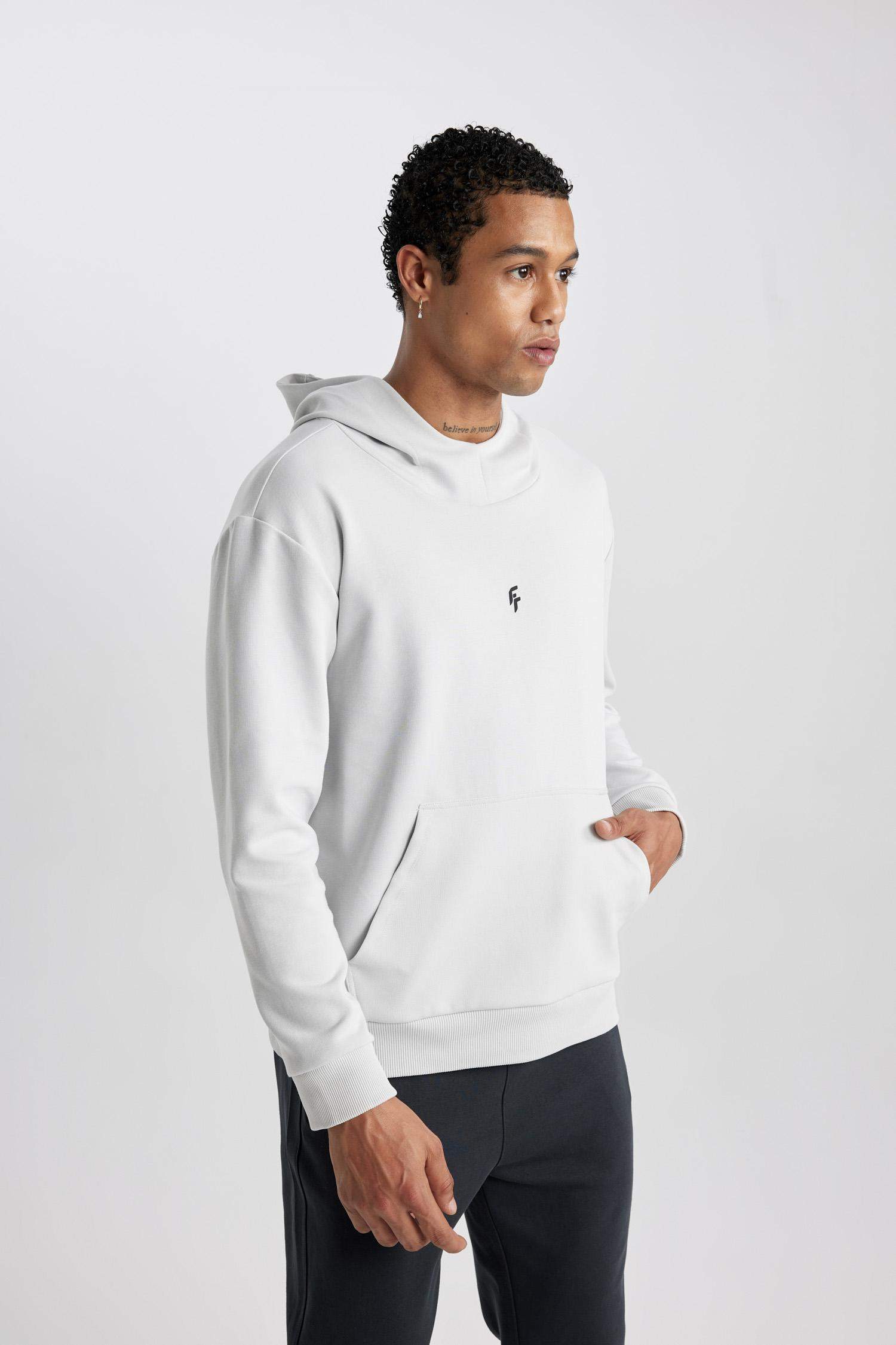 DeFactoFit Standard Fit Skuba Diving Fabric Sweatshirt