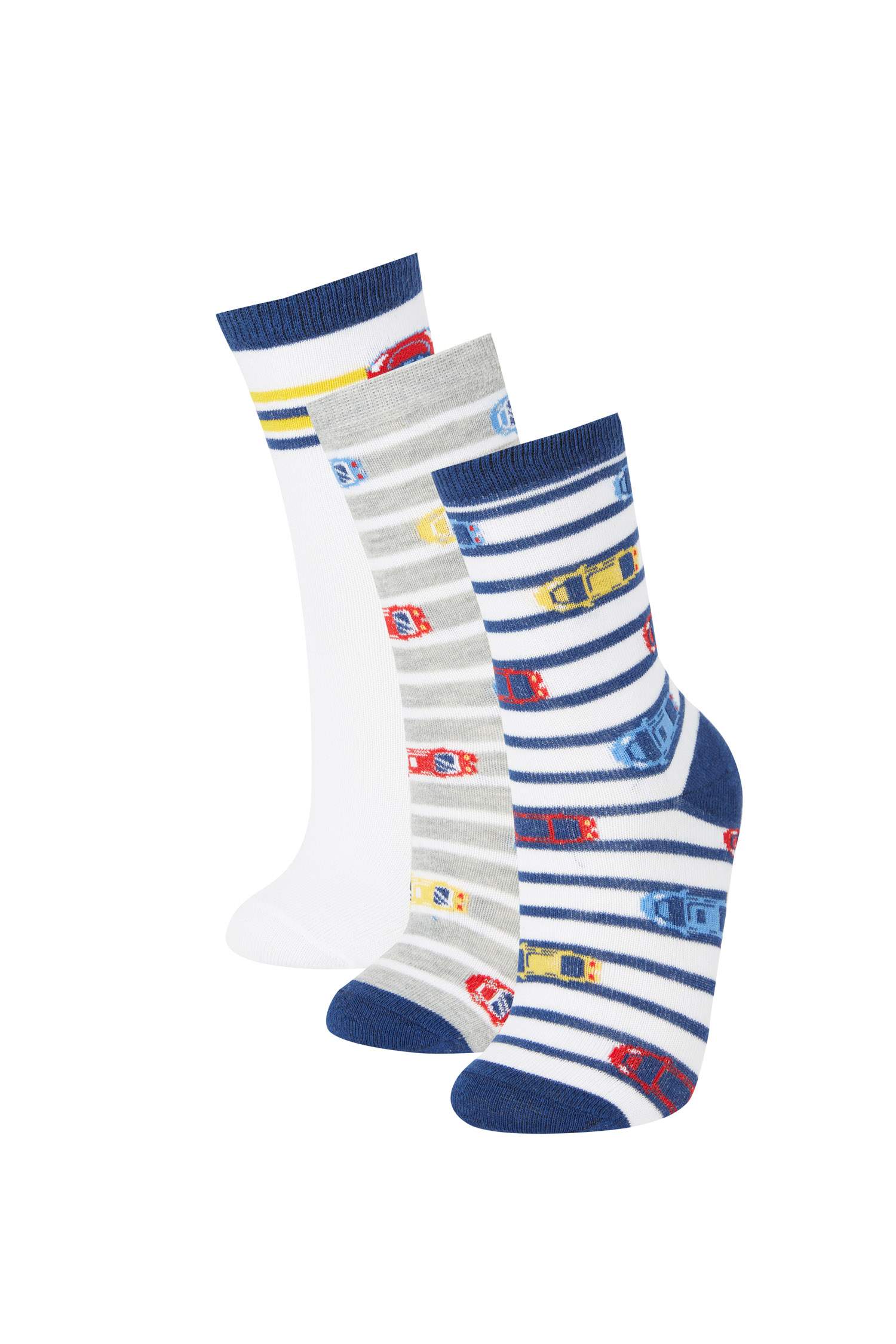 Длинные носки из хлопка для мальчиков, 3 пары