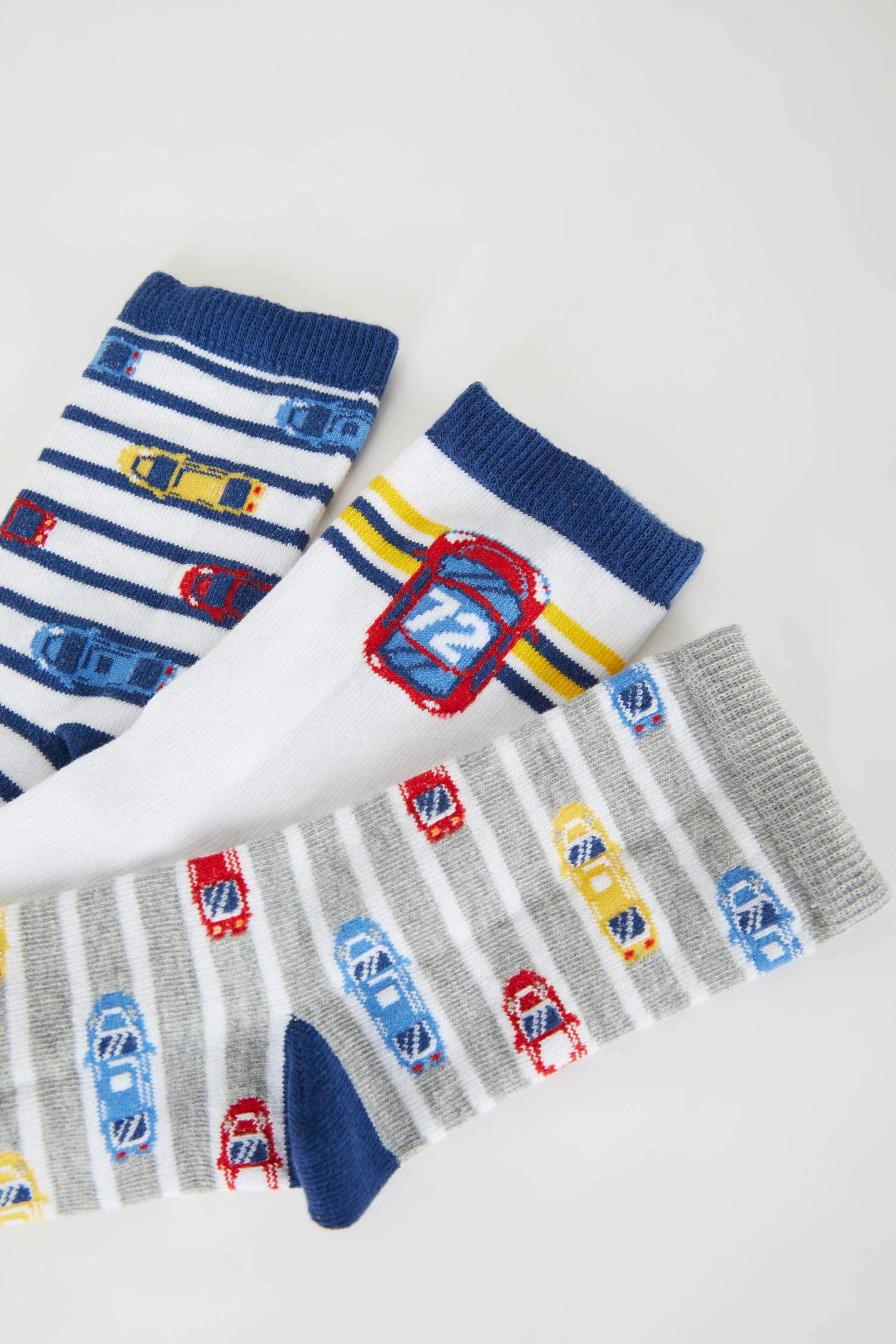 Длинные носки из хлопка для мальчиков, 3 пары