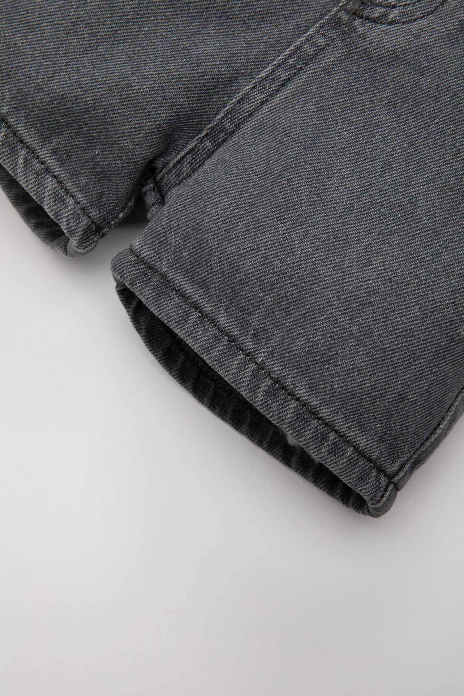 Baby Boy Label Printed Jean Jumpsuit