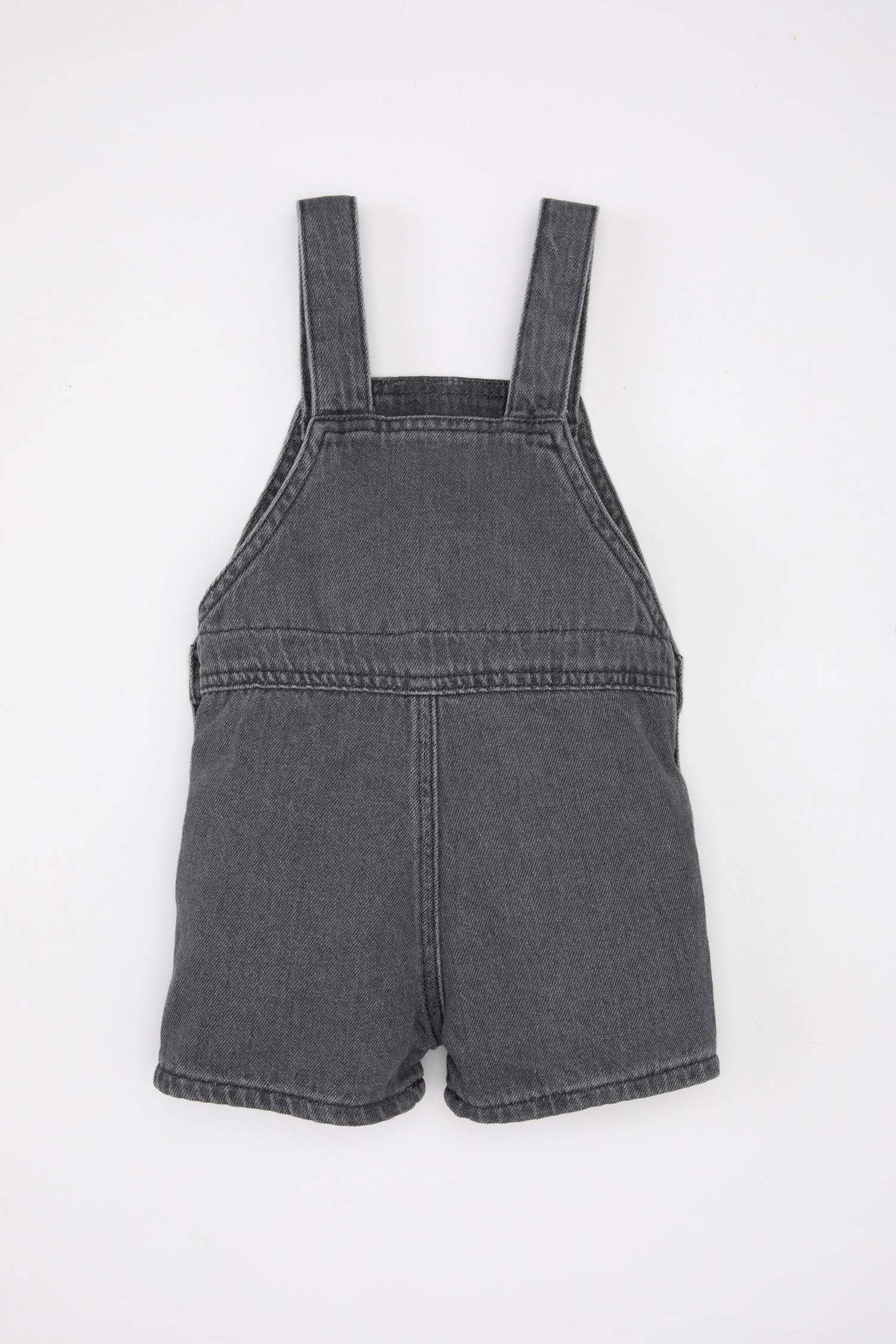 Baby Boy Label Printed Jean Jumpsuit