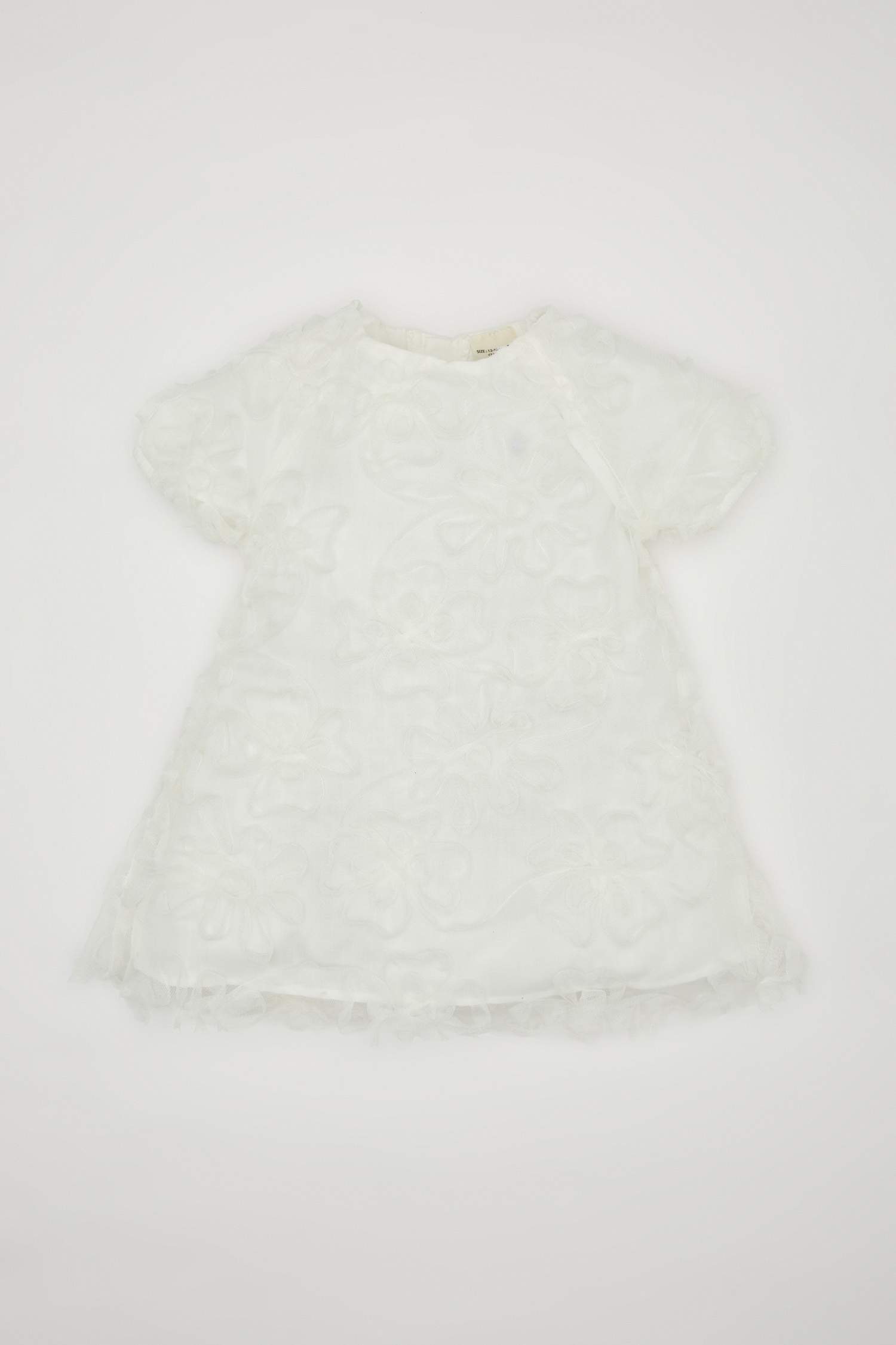 Robe Courte en Tulle à Manches Courtes pour Bébé Fille