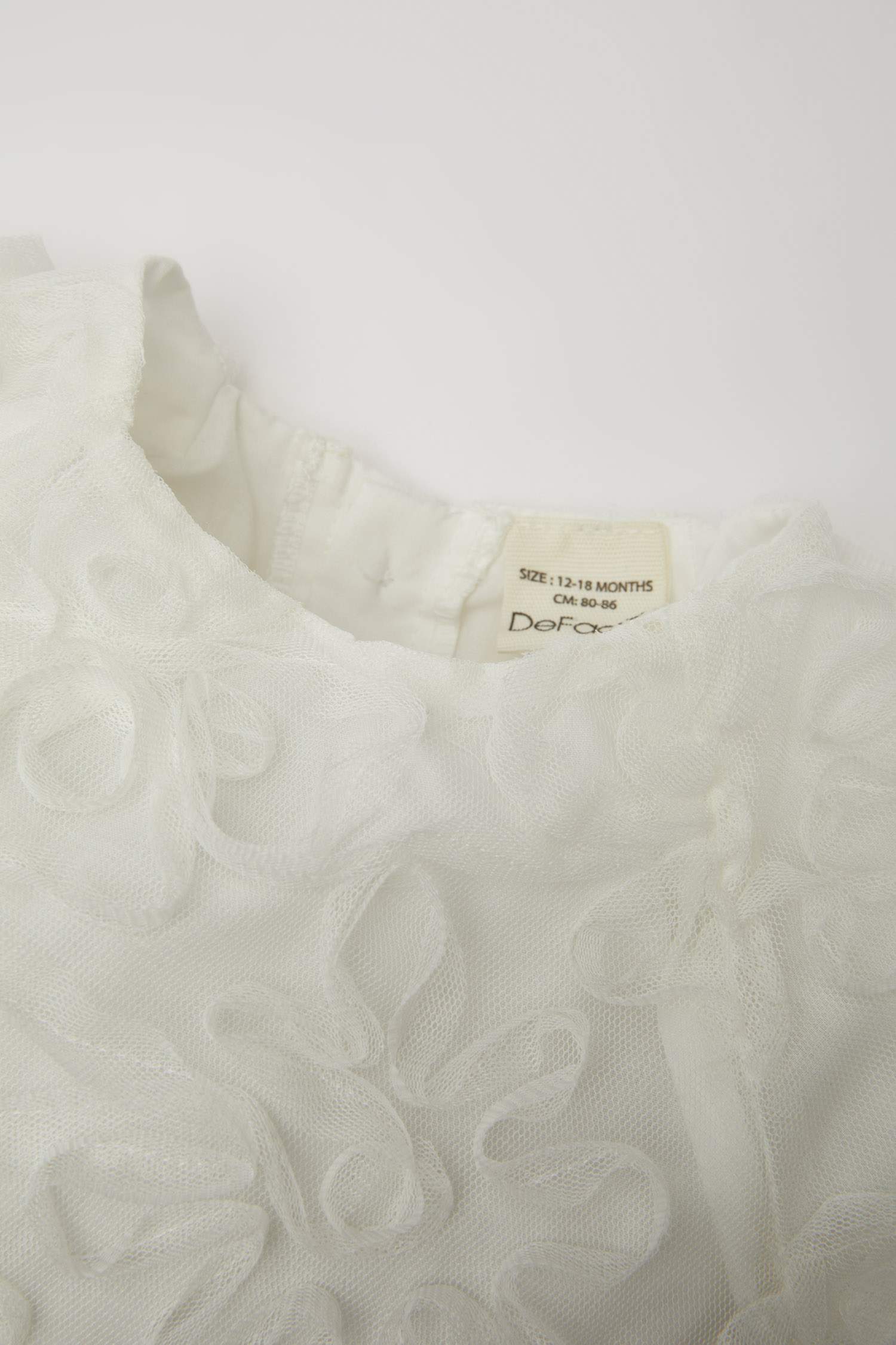 Robe Courte en Tulle à Manches Courtes pour Bébé Fille