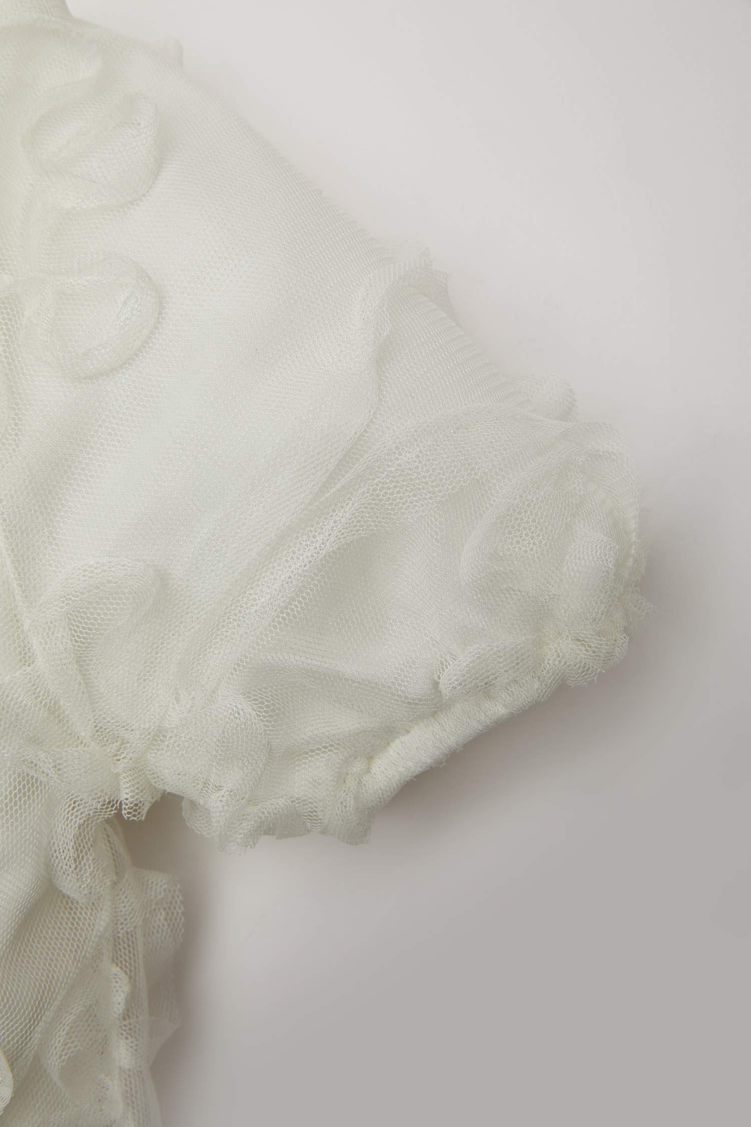 Robe Courte en Tulle à Manches Courtes pour Bébé Fille