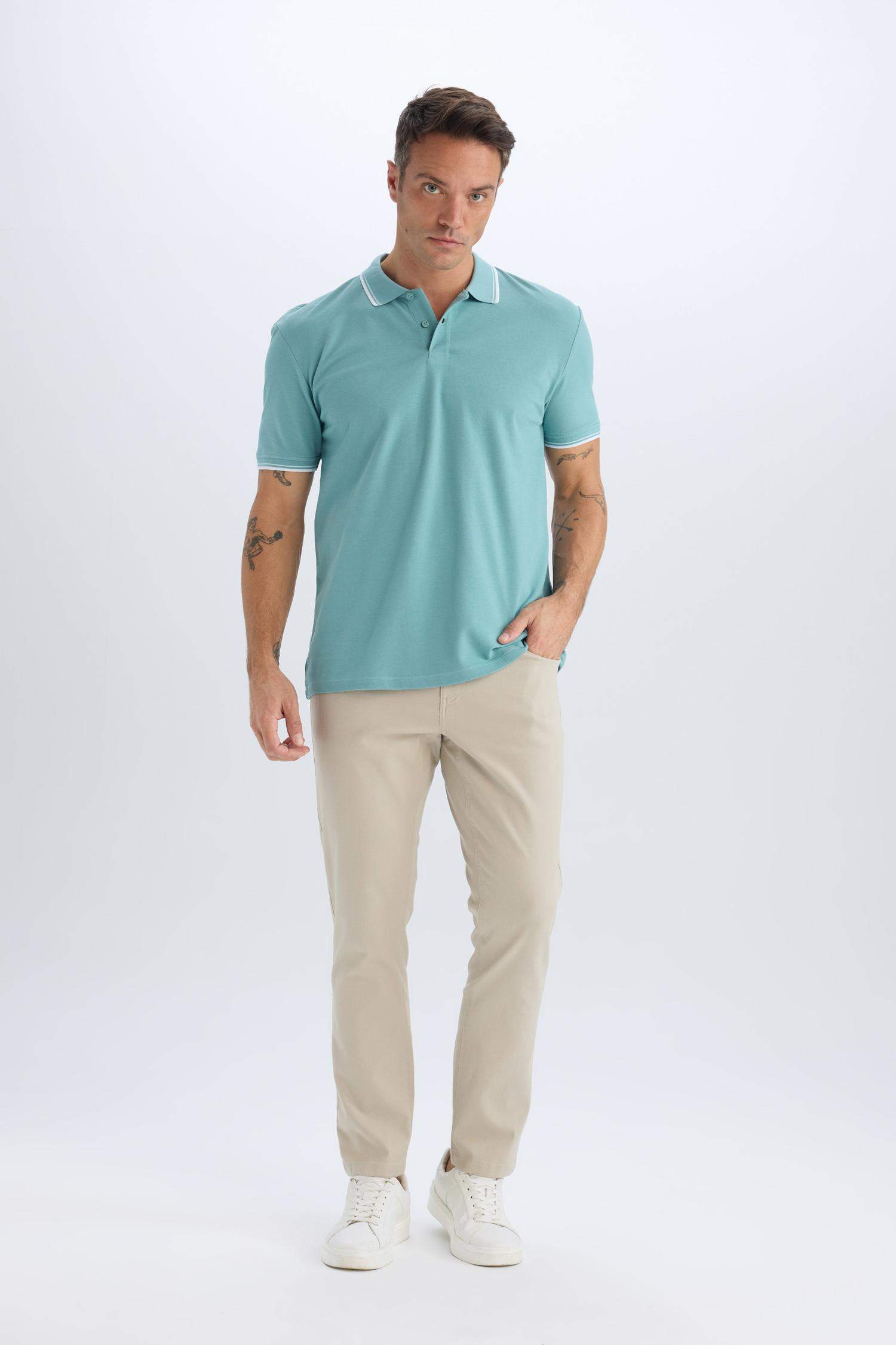 بنطرون سليم فيت بساق ضيق