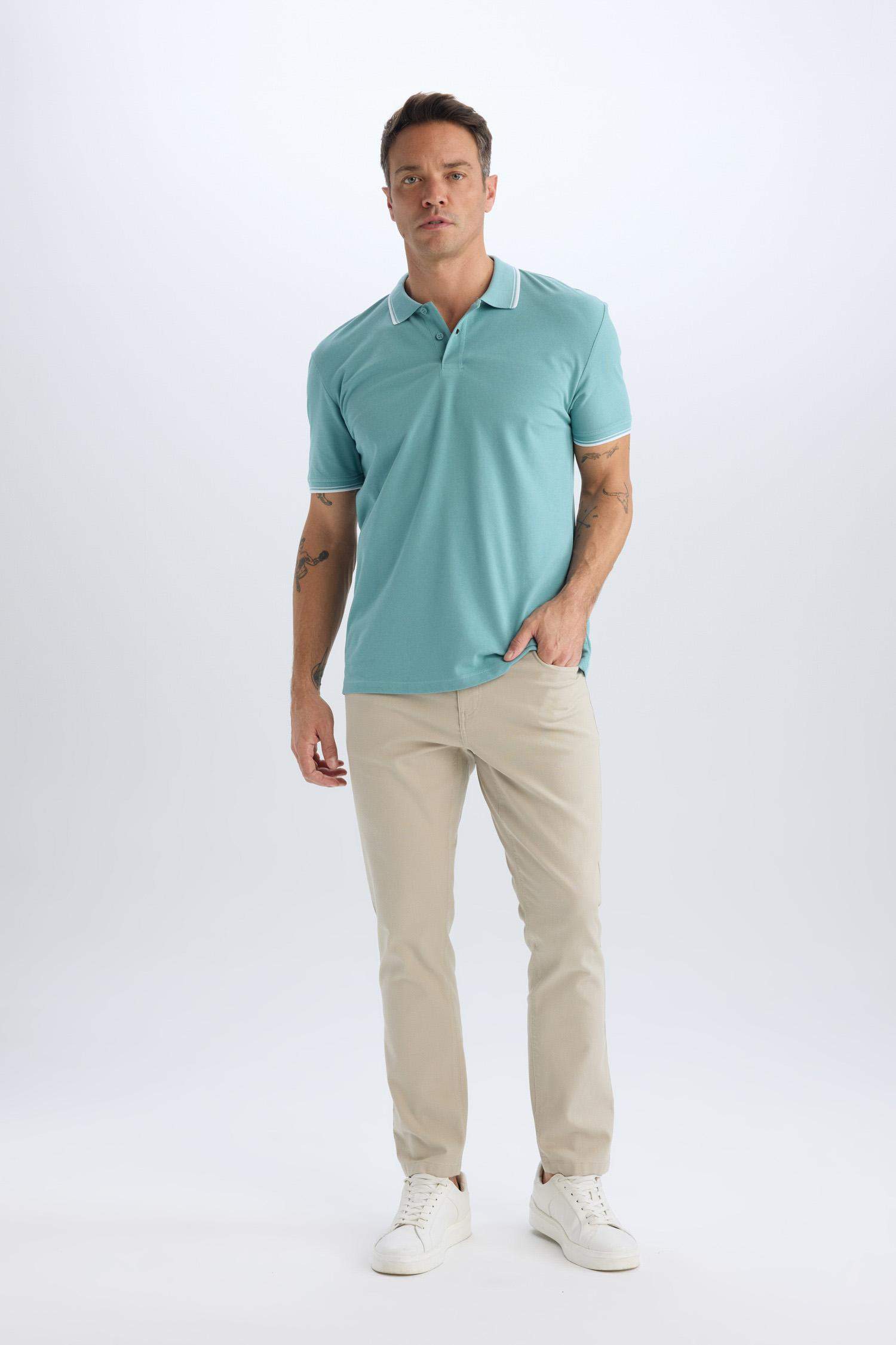 بنطرون سليم فيت بساق ضيق