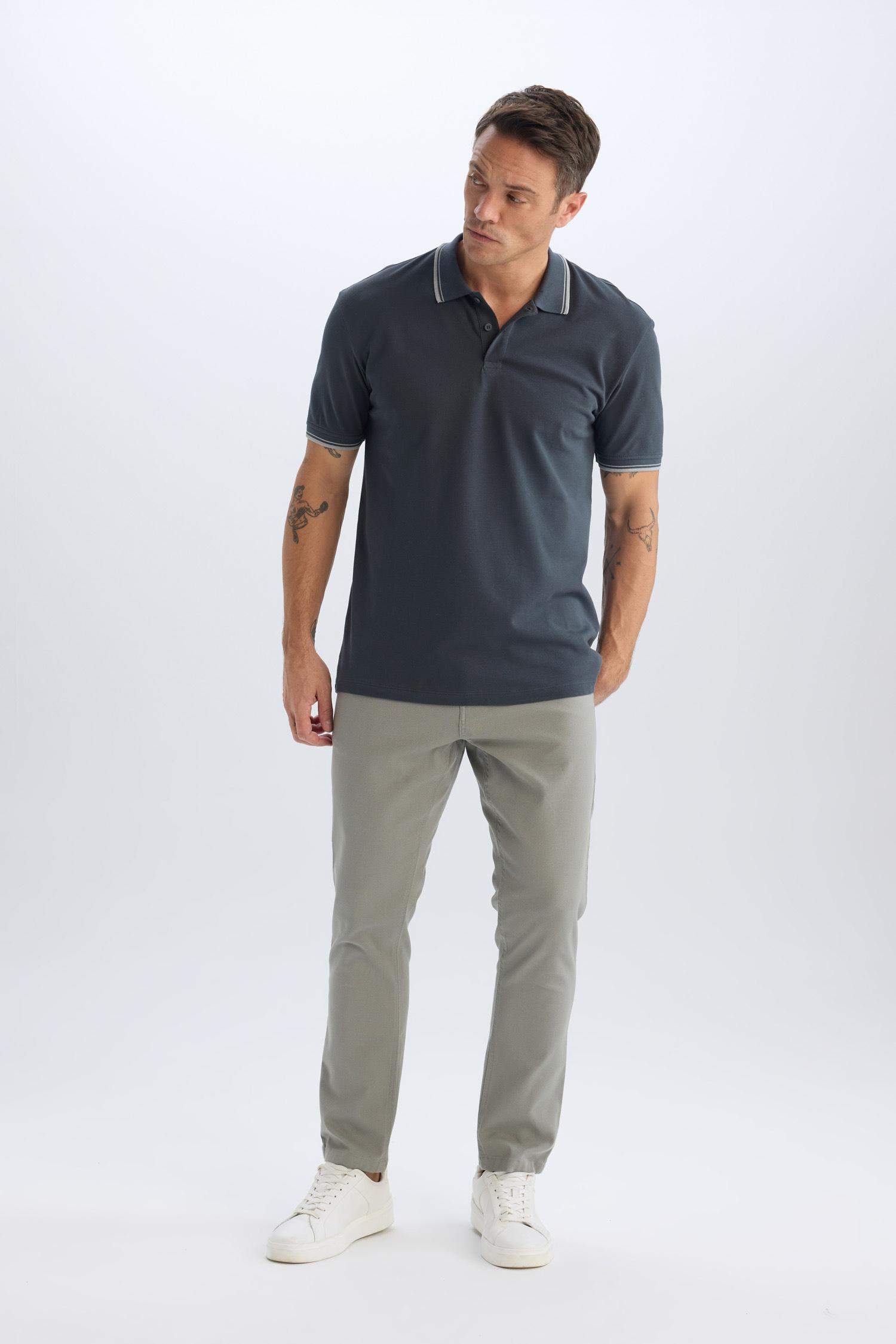 Slim Fit Dar Kesim Dar Paça Chino Kanvas Pantolon