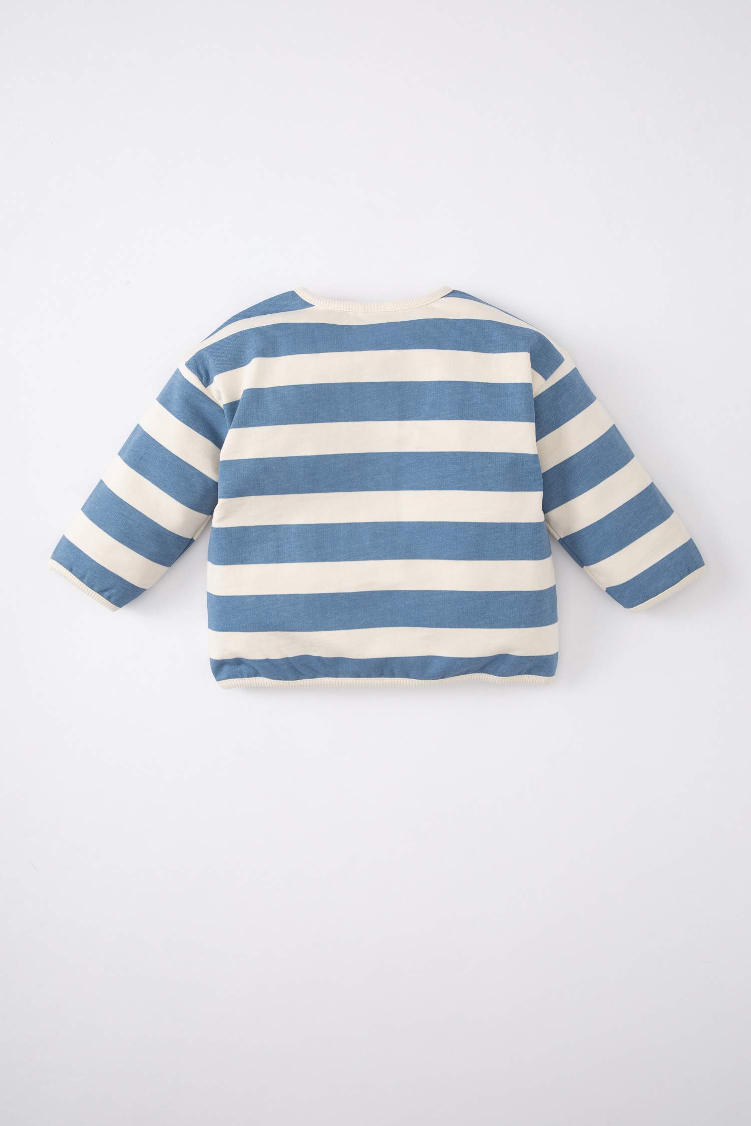 Sweatshirt Rayé Col Rond pour Bébé Fille
