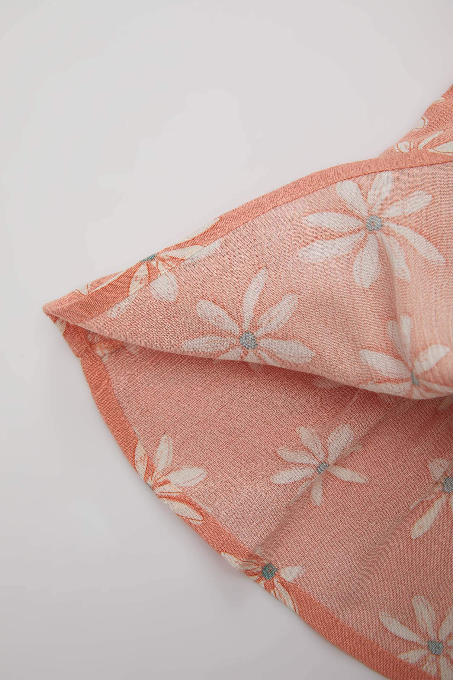 فستان فلورال نص ردن فيسكوز قصة عادية وياخة بيبي