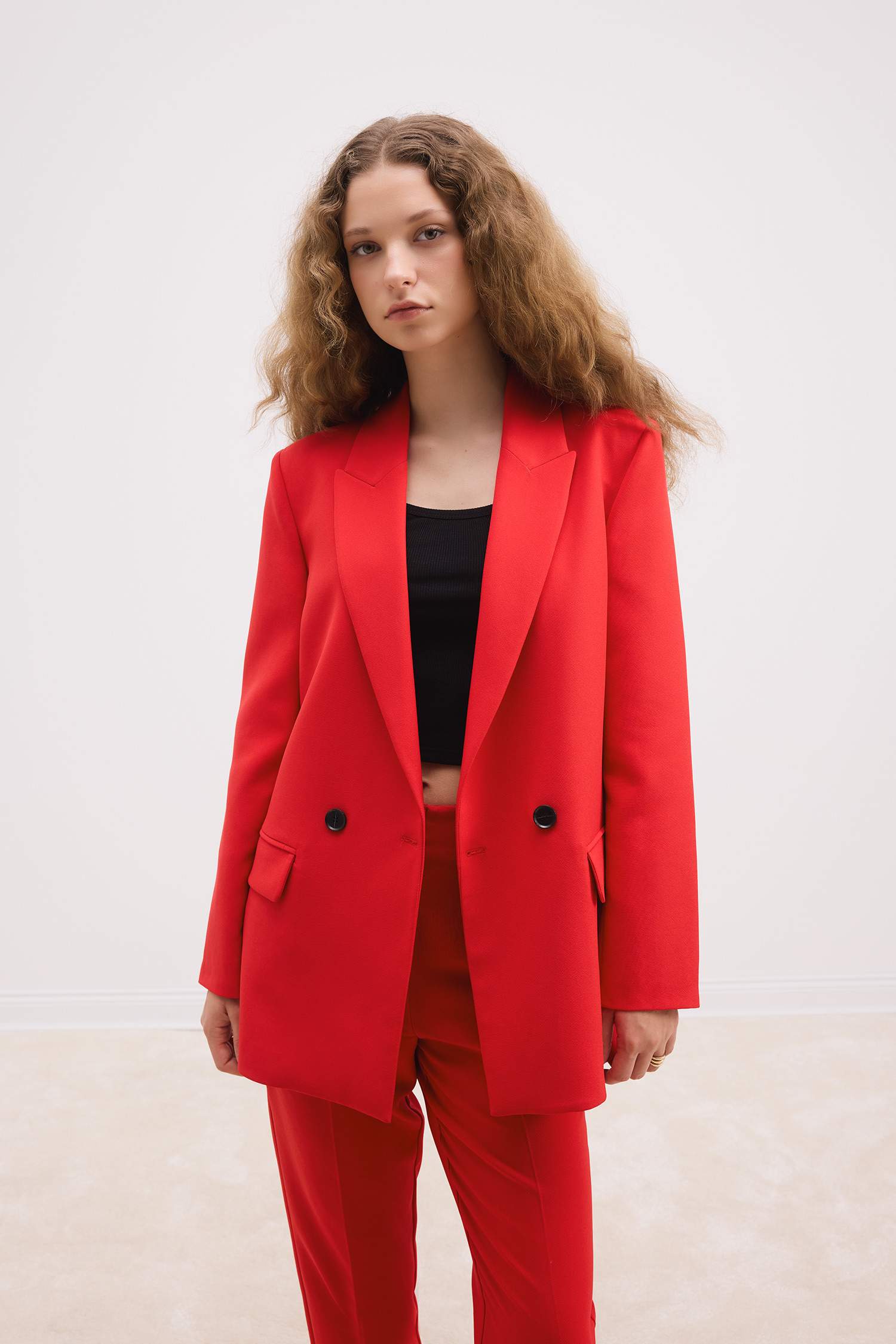 Veste Blazer Oversize à Manches Longues