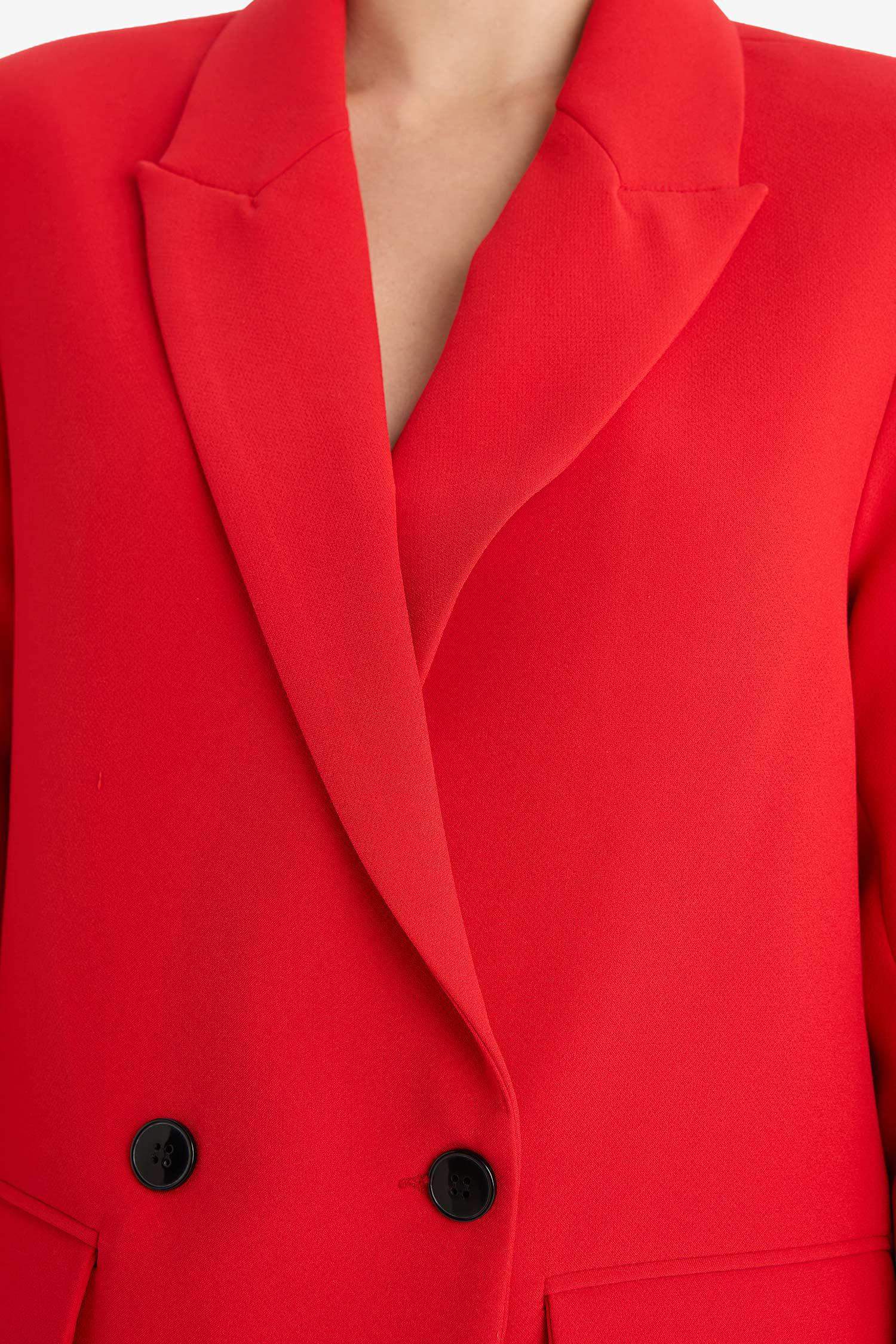 Oversize Fit Jacket Collar Blazer