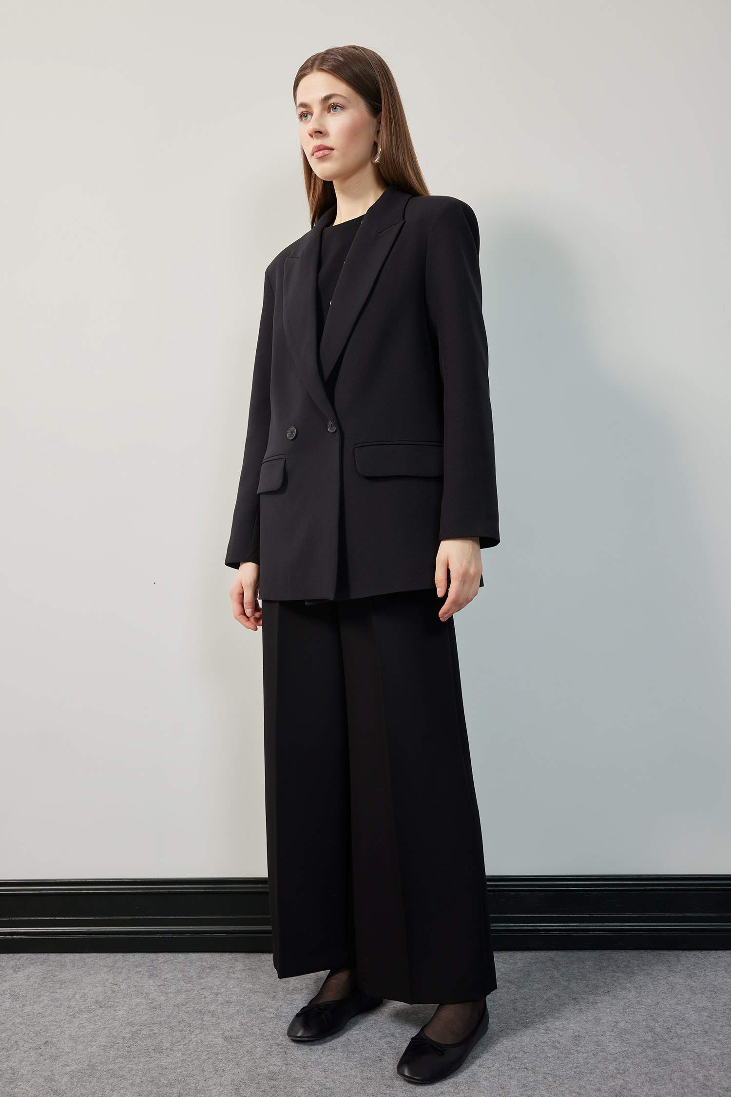 Oversize Geniş Kalıp Ceket Yaka Blazer Ceket