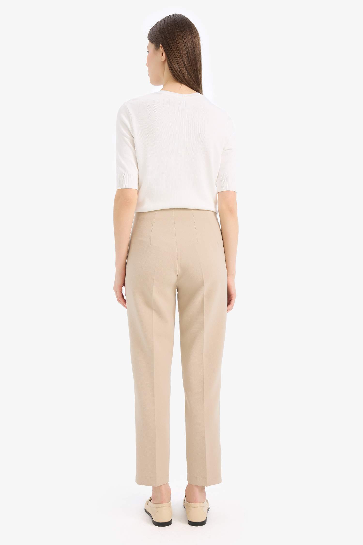 بنطلون كروب كاروت فيت برجل ضيق وخصر عالي