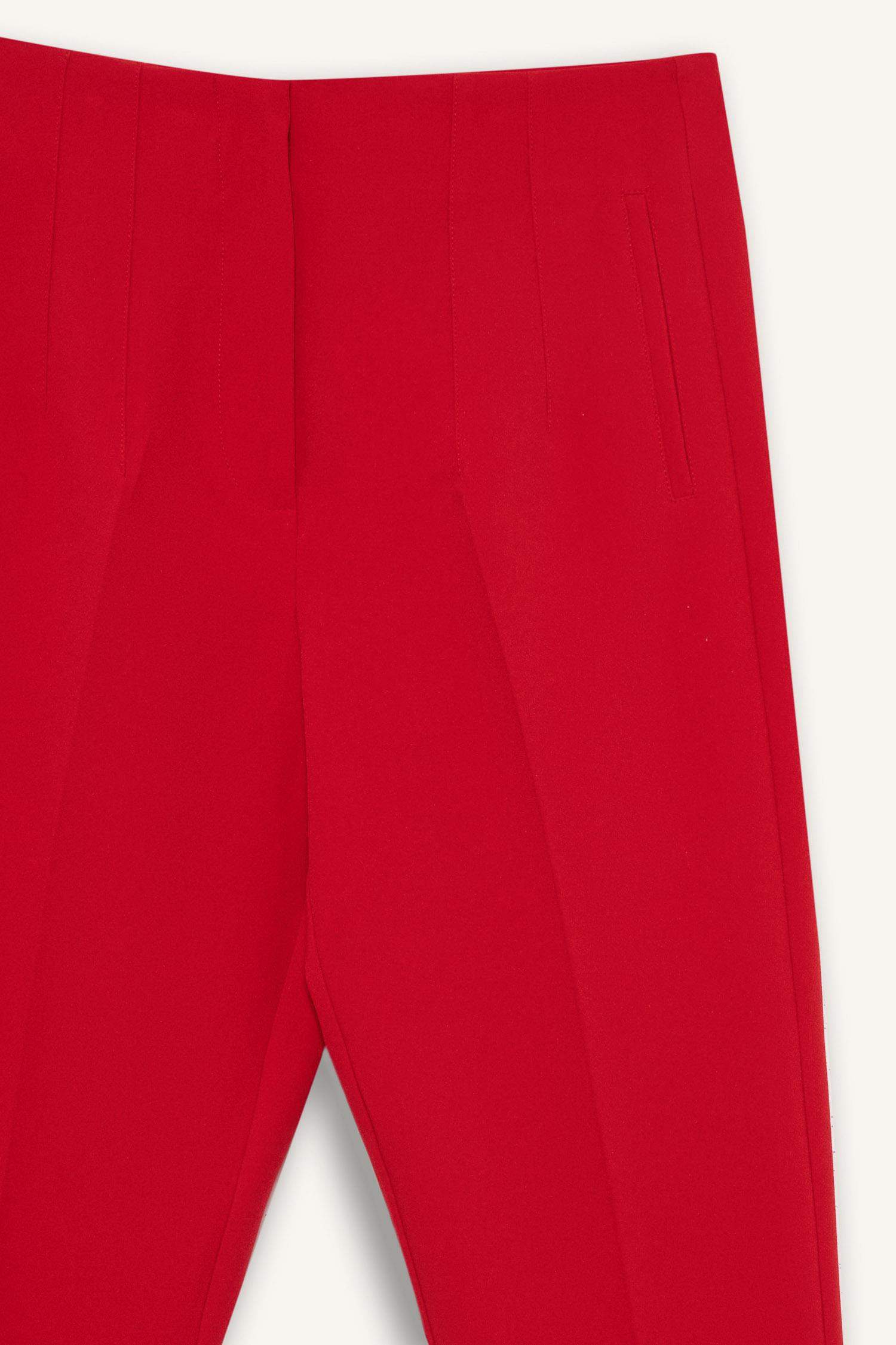 Crop Klasik Kumaş Pantolon Carrot Fit Fermuarlı Yüksek Bel Basic Düz Dar Paça