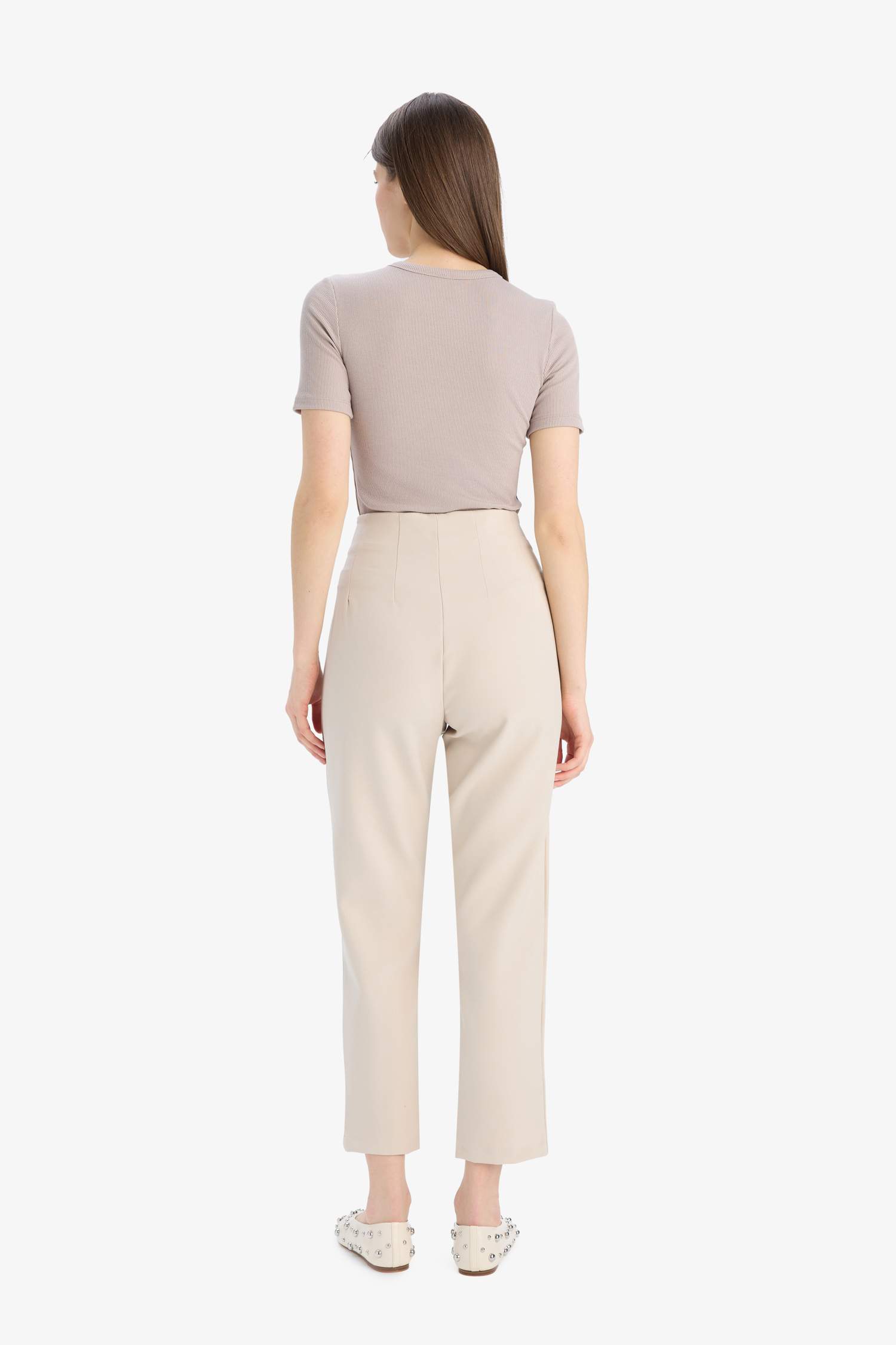 Carrot Fit Super Skinny Hem Zipper Trousers