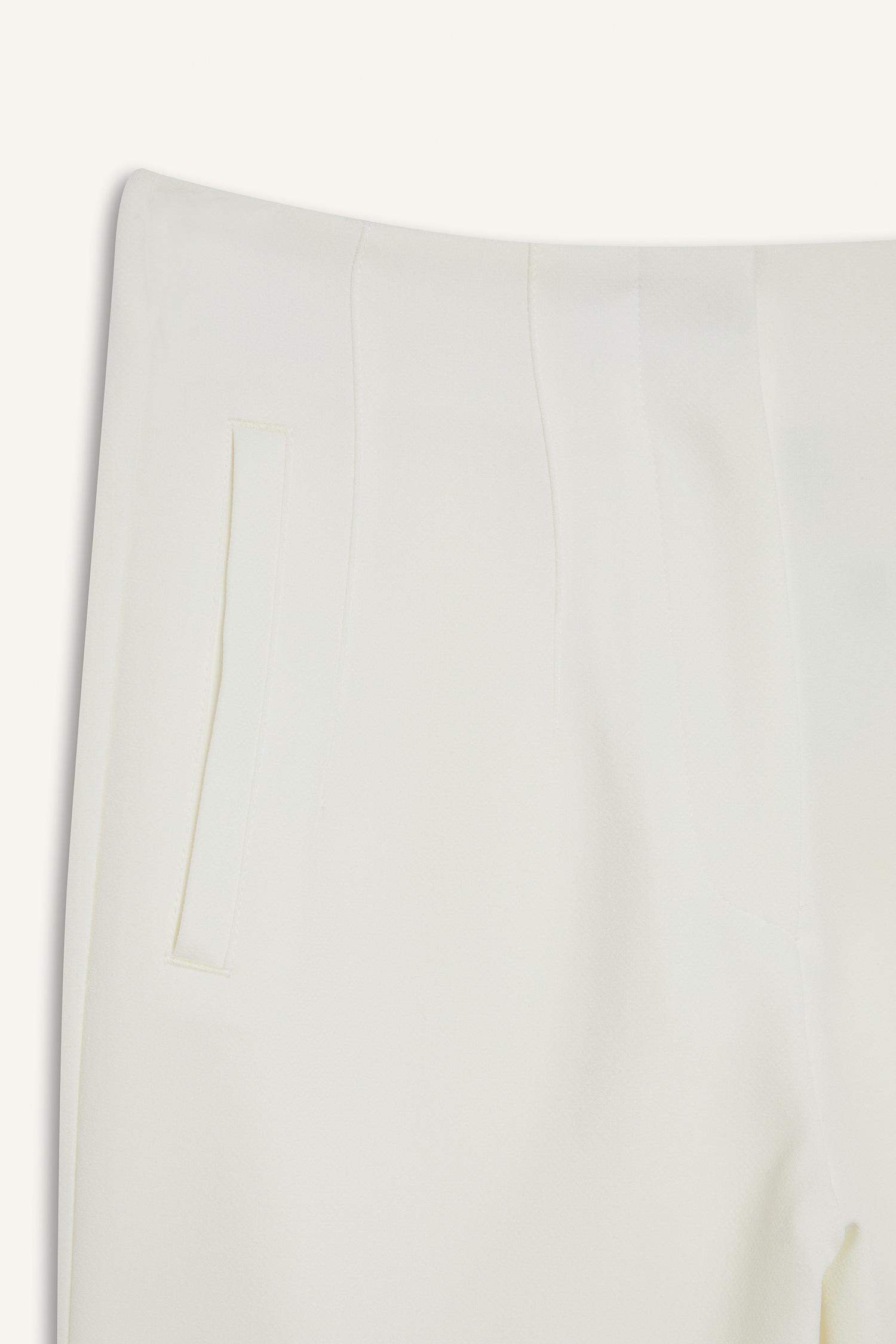 Carrot Fit Crop Kumaş Pantolon Fermuarlı Yüksek Bel Dar Paça