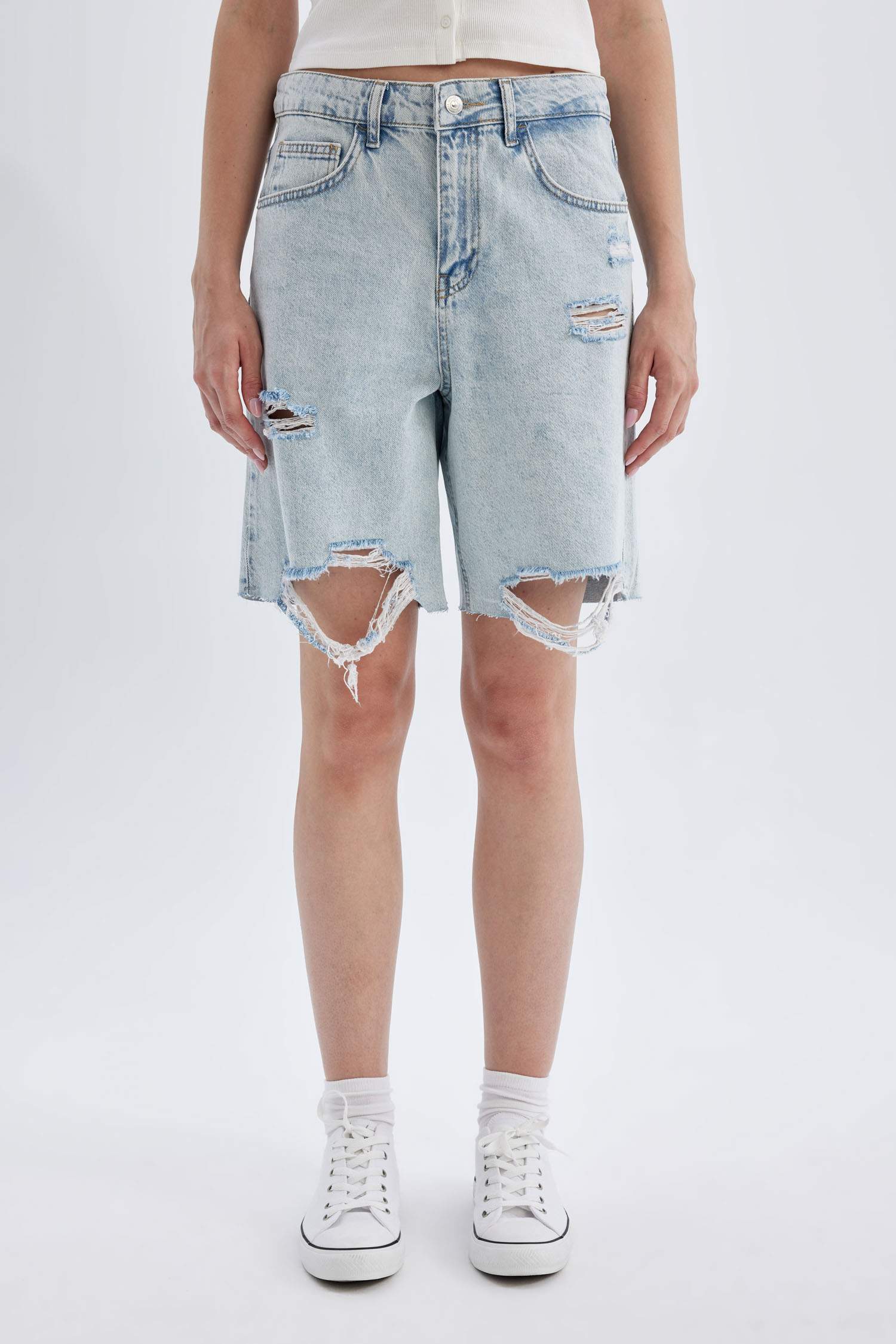 برمودا جينز بخصر عادي