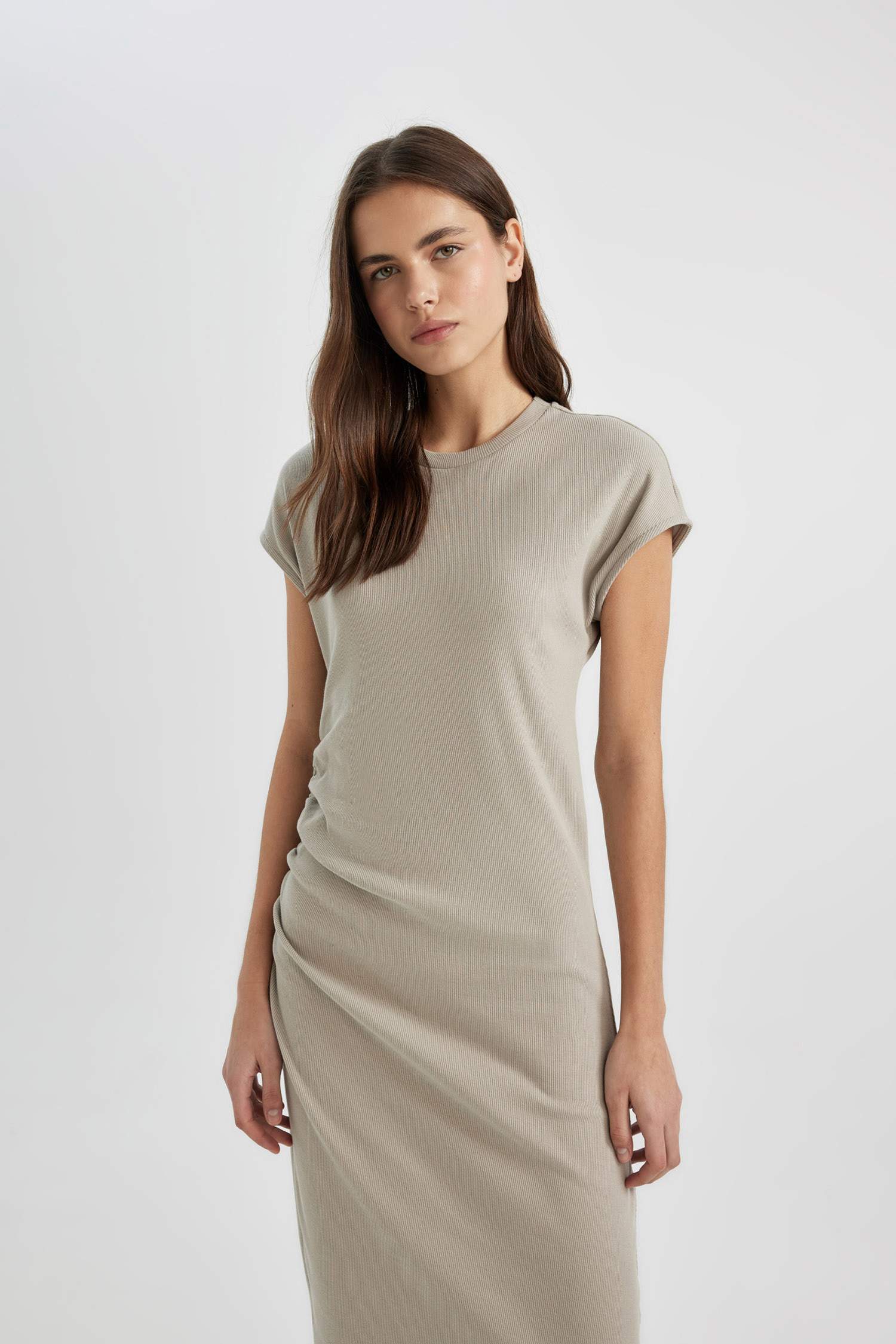 Bodycon Scoop Neck Ribbed Camisole Midi Dress