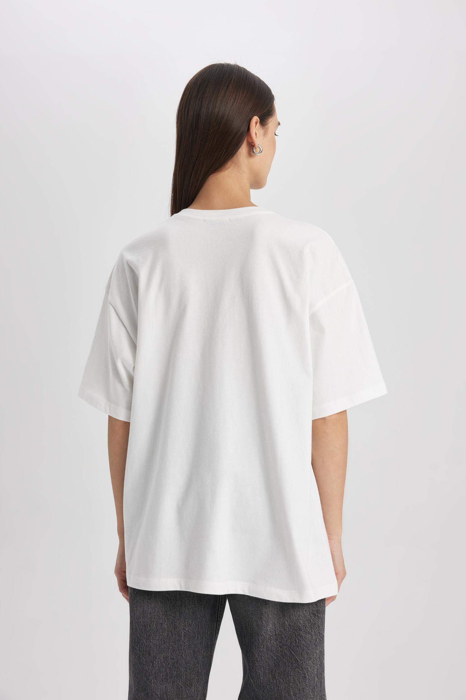 Oversize Fit  Crew Neck Printed T-Shirt
