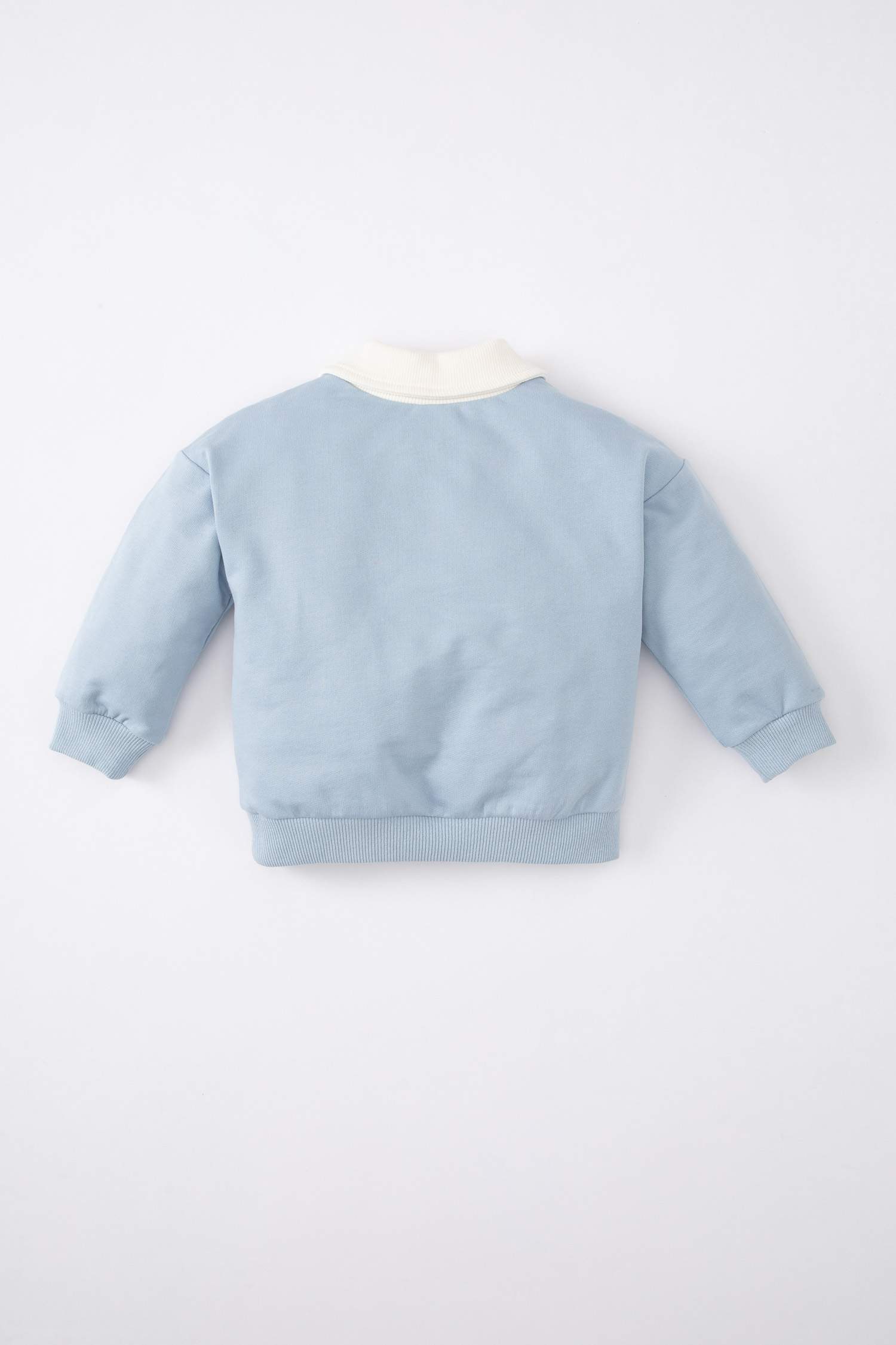 Baby Boy Shirt Collar Printed Sweatshirt