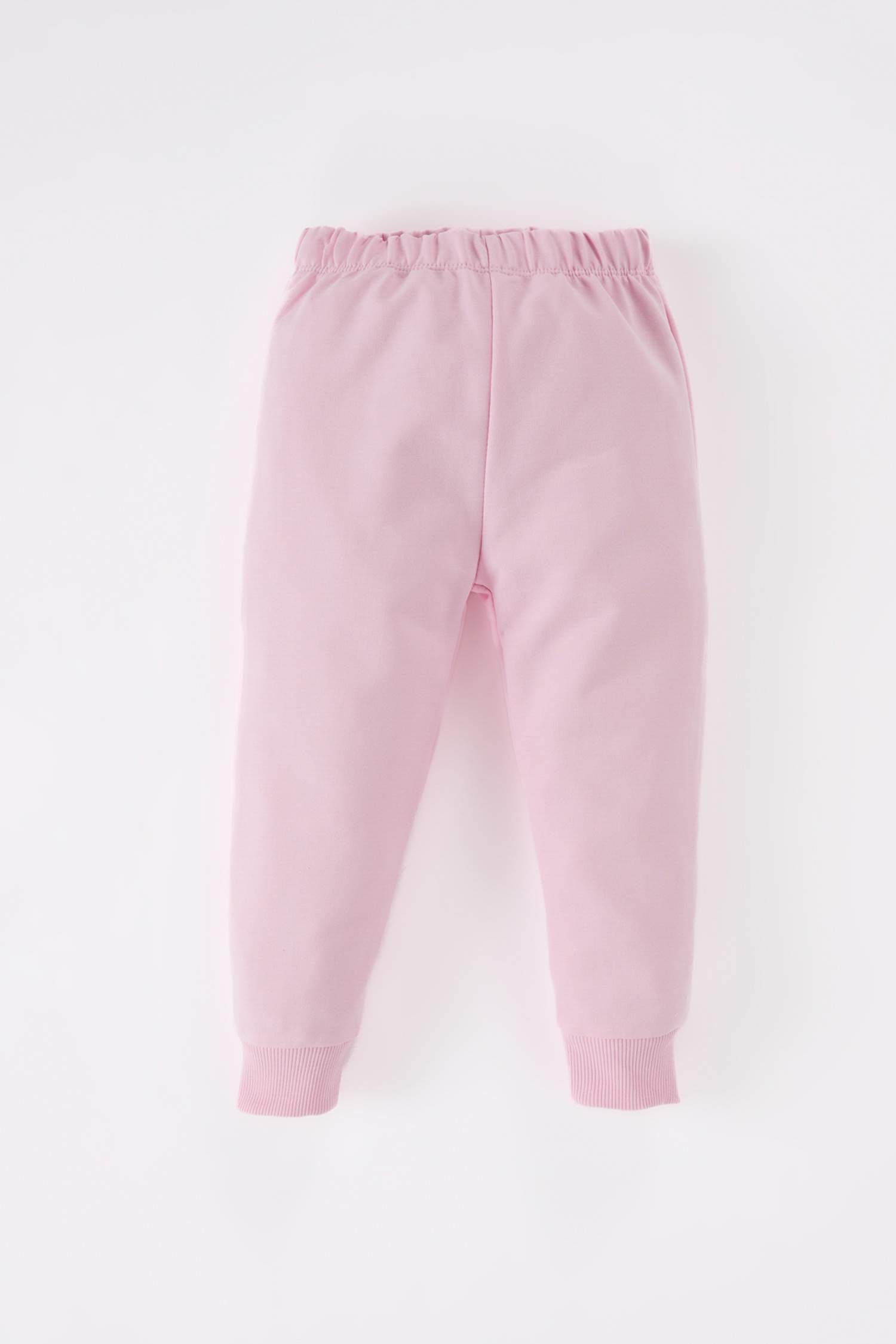 طقم سويت شيرت بناتي مطبوع برقبة مستديرة و سروال رياضي