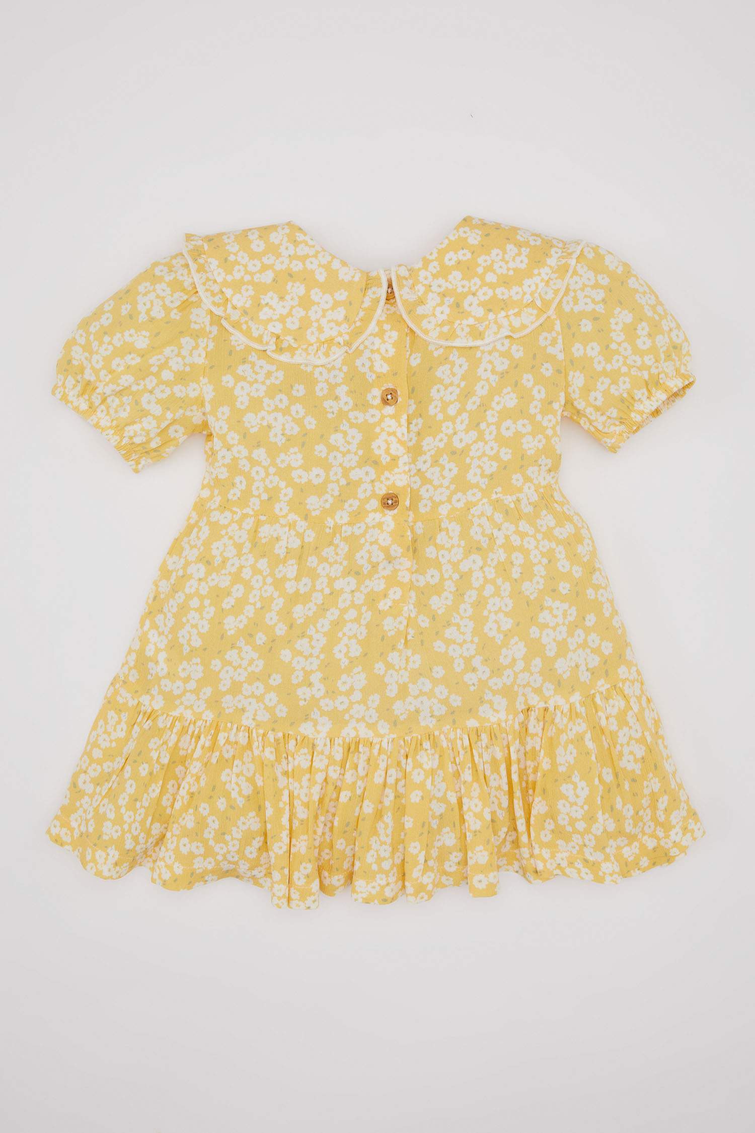 Robe Mousseline de Soie à Fleurs à Manches Courtes pour Bébé Fille