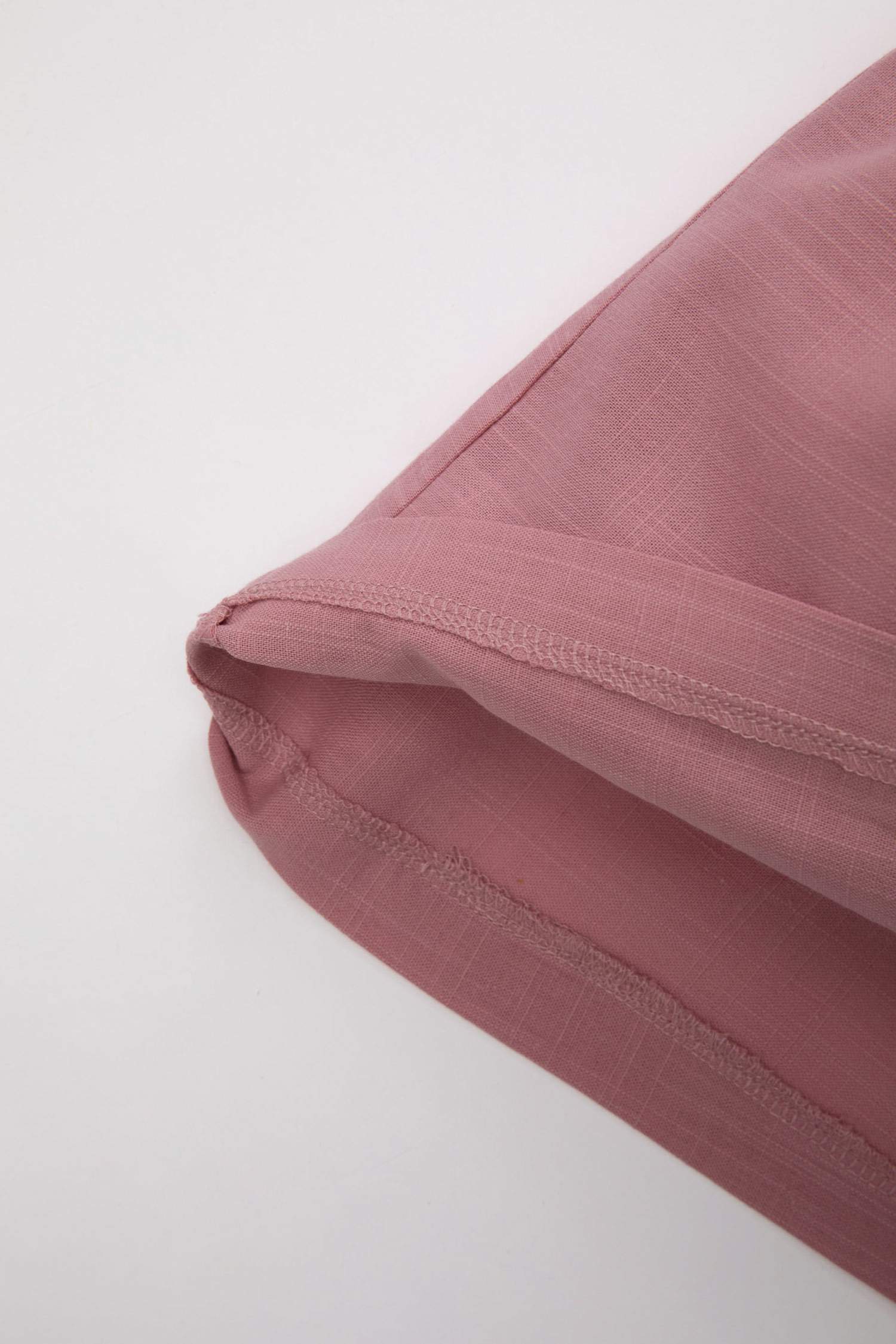 Robe Coton Manches Courtes Côtelé pour Bébé Fille