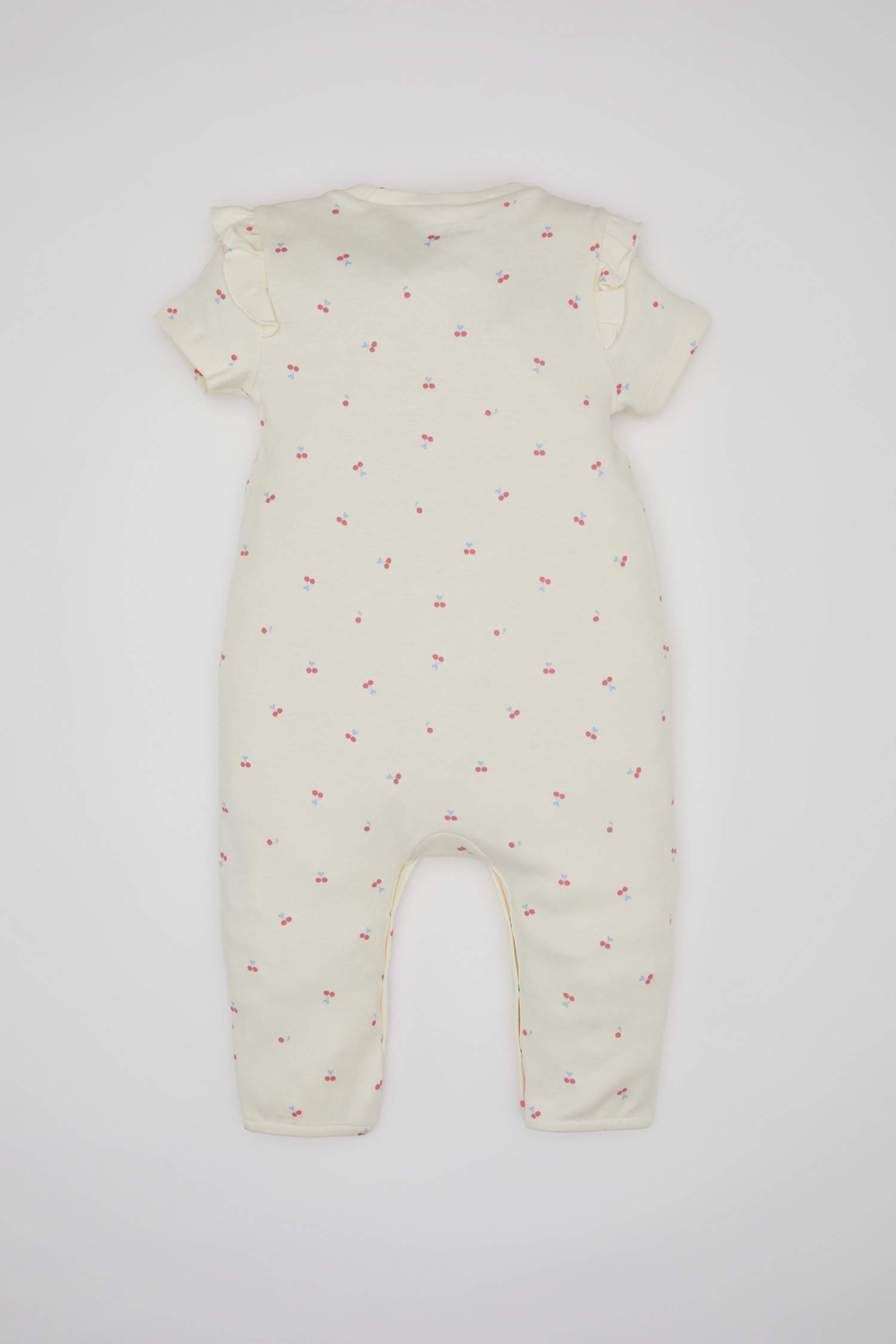 Kız Bebek Yeni Doğan Desenli Kısa Kollu Tulum