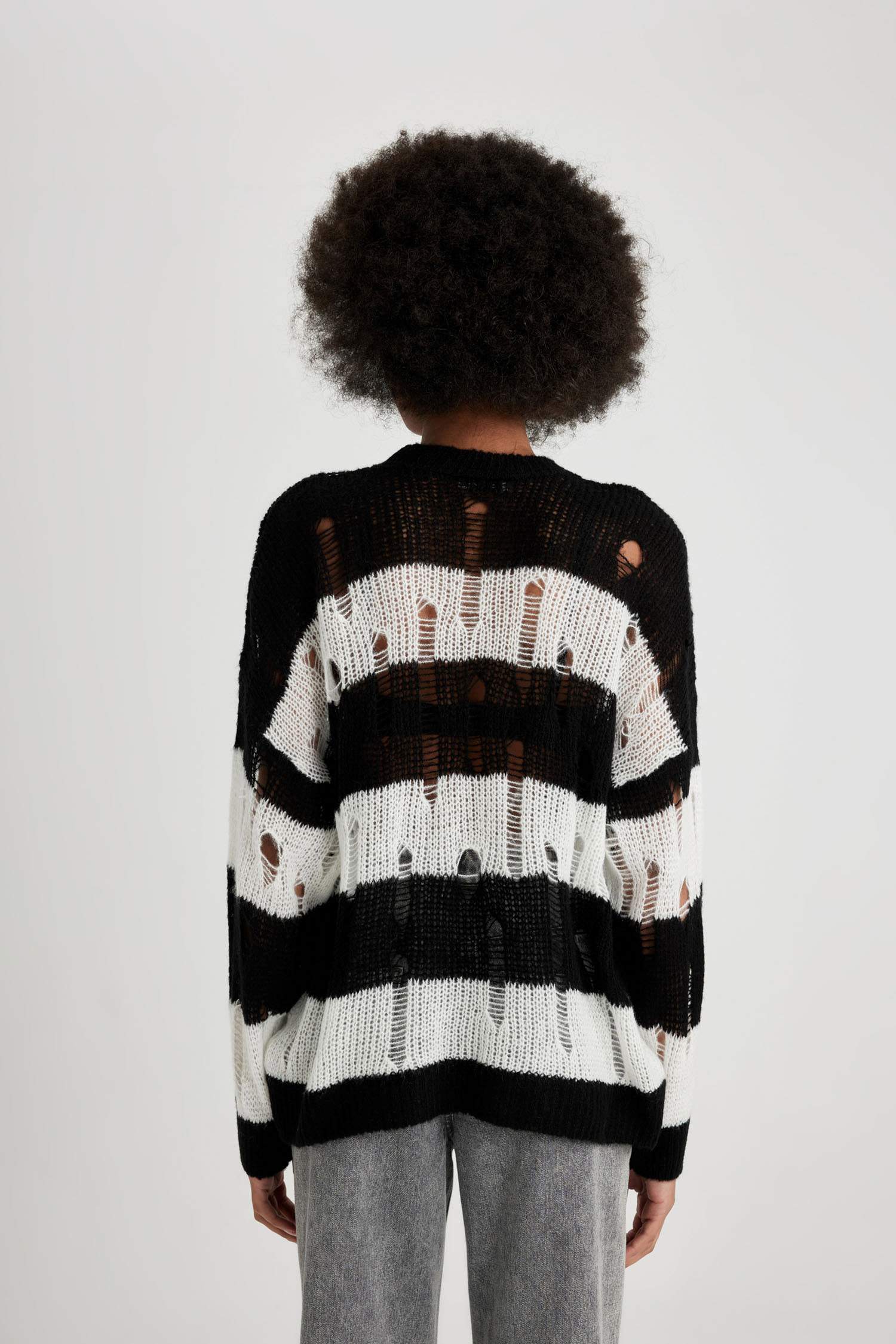 Pull Oversize en tricot à Col rond