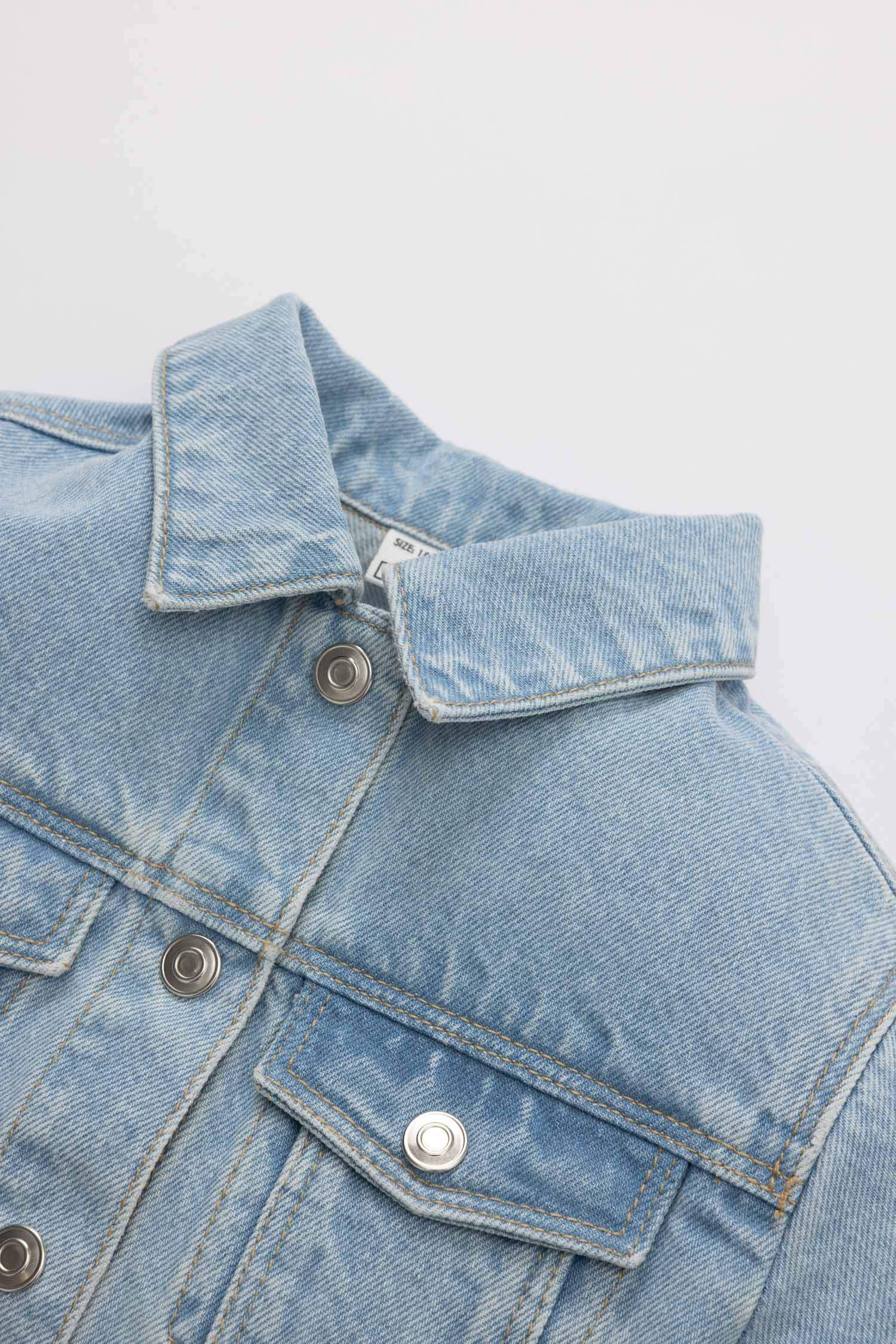 Regular Fit Mickey & Minnie Licensed Denim Jacket