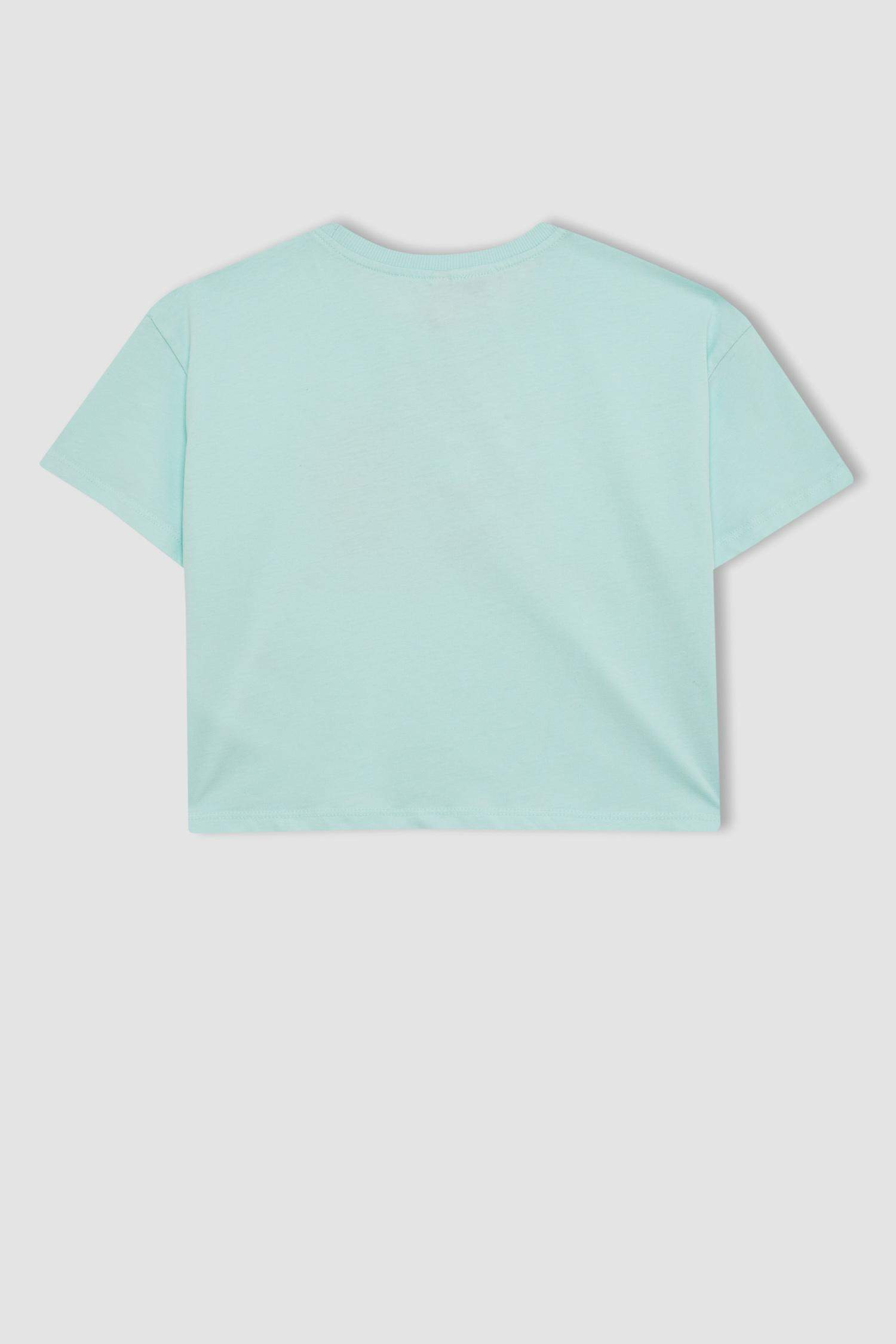 تيشيرت بناتي نص ردن بياخة مستديرة