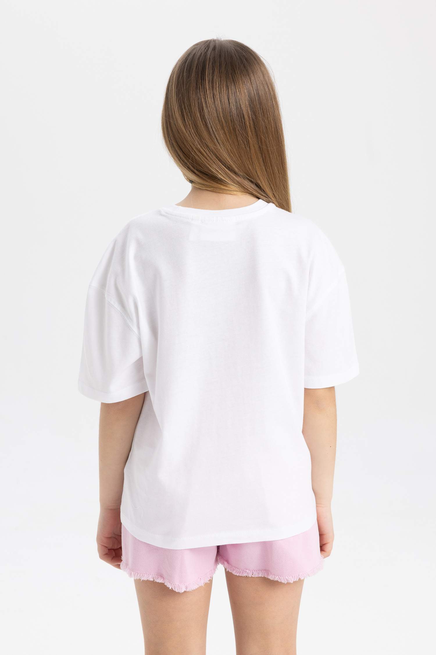 Girl Pink Panther Oversize Fit Short Sleeve T-Shirt