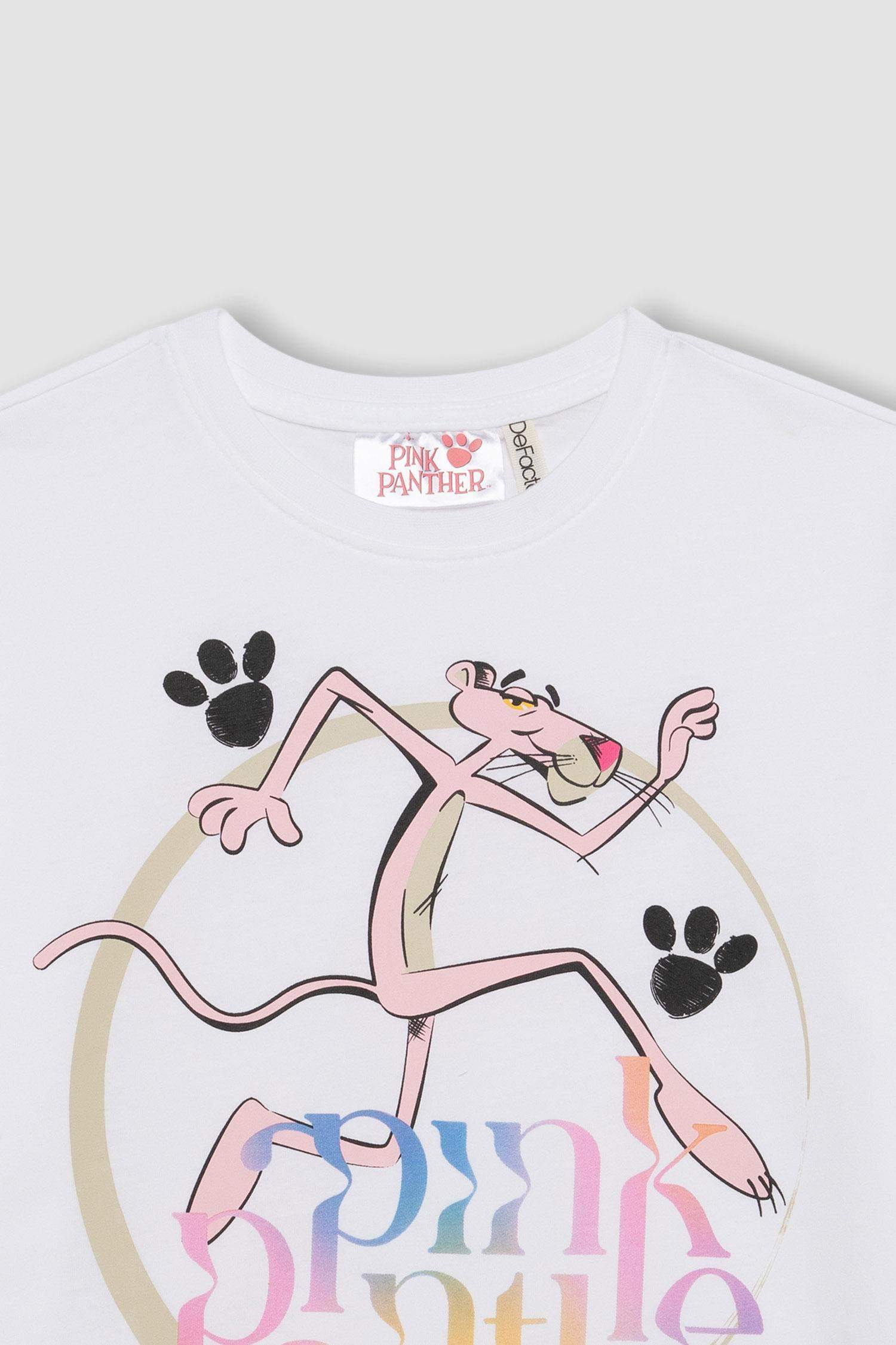 Girl Pink Panther Oversize Fit Short Sleeve T-Shirt