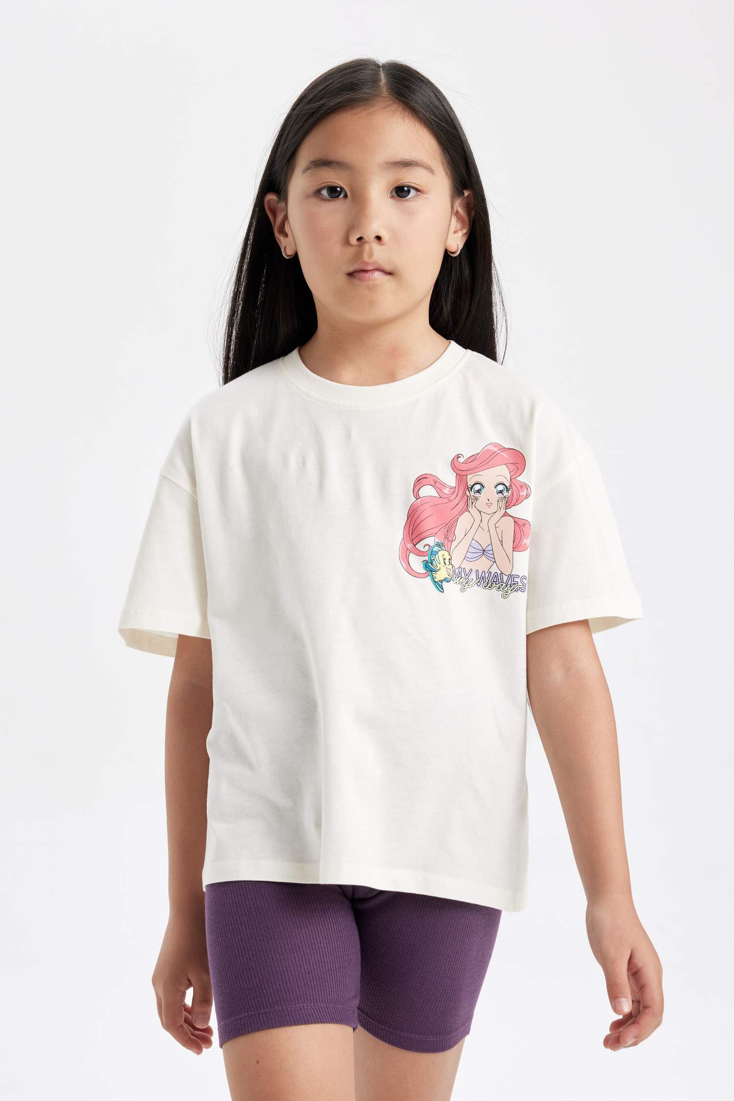 Girls Disney Princess Relax Fit Short Sleeve T-Shirt