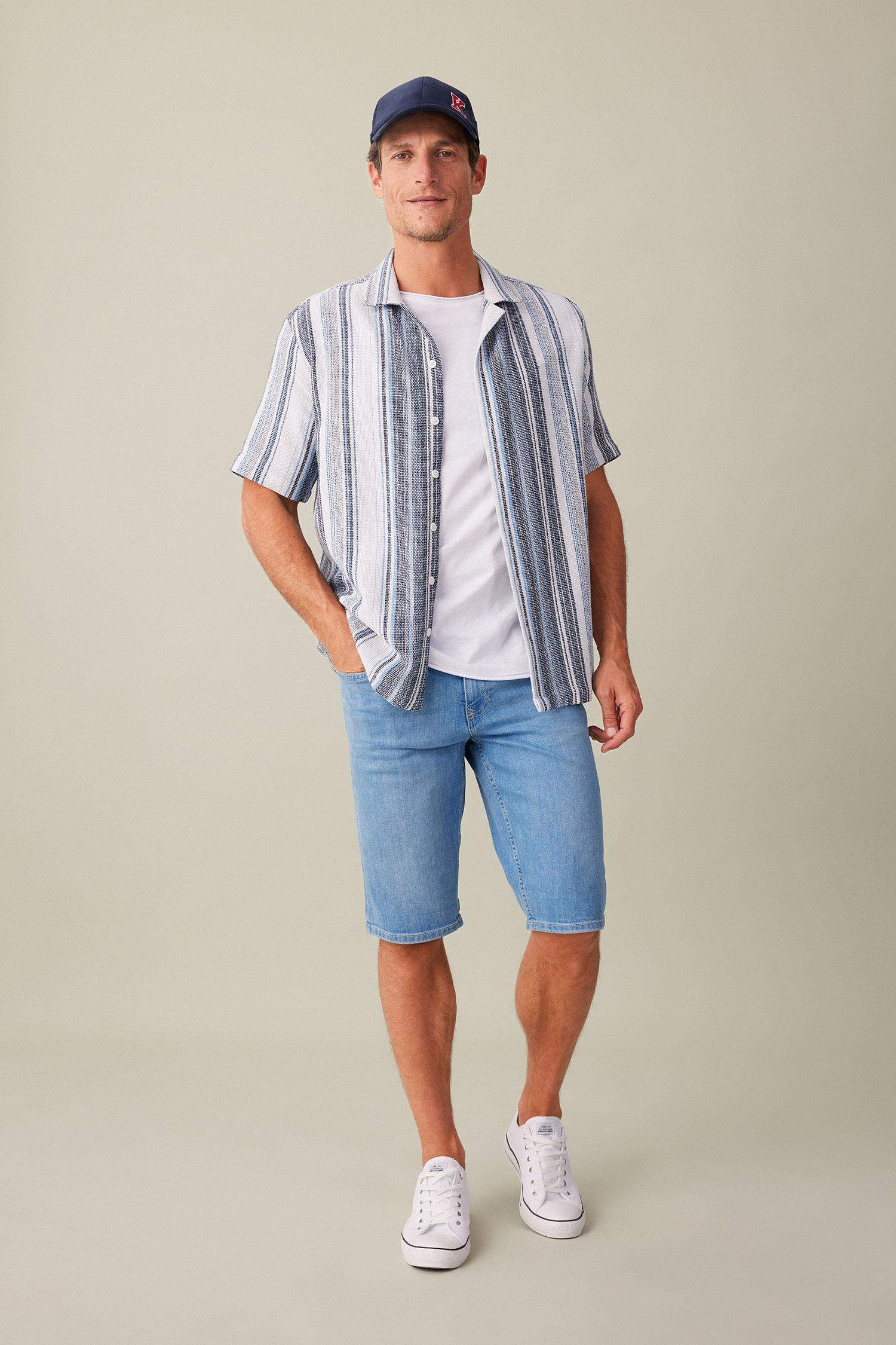 Slim Fit Denim Shorts