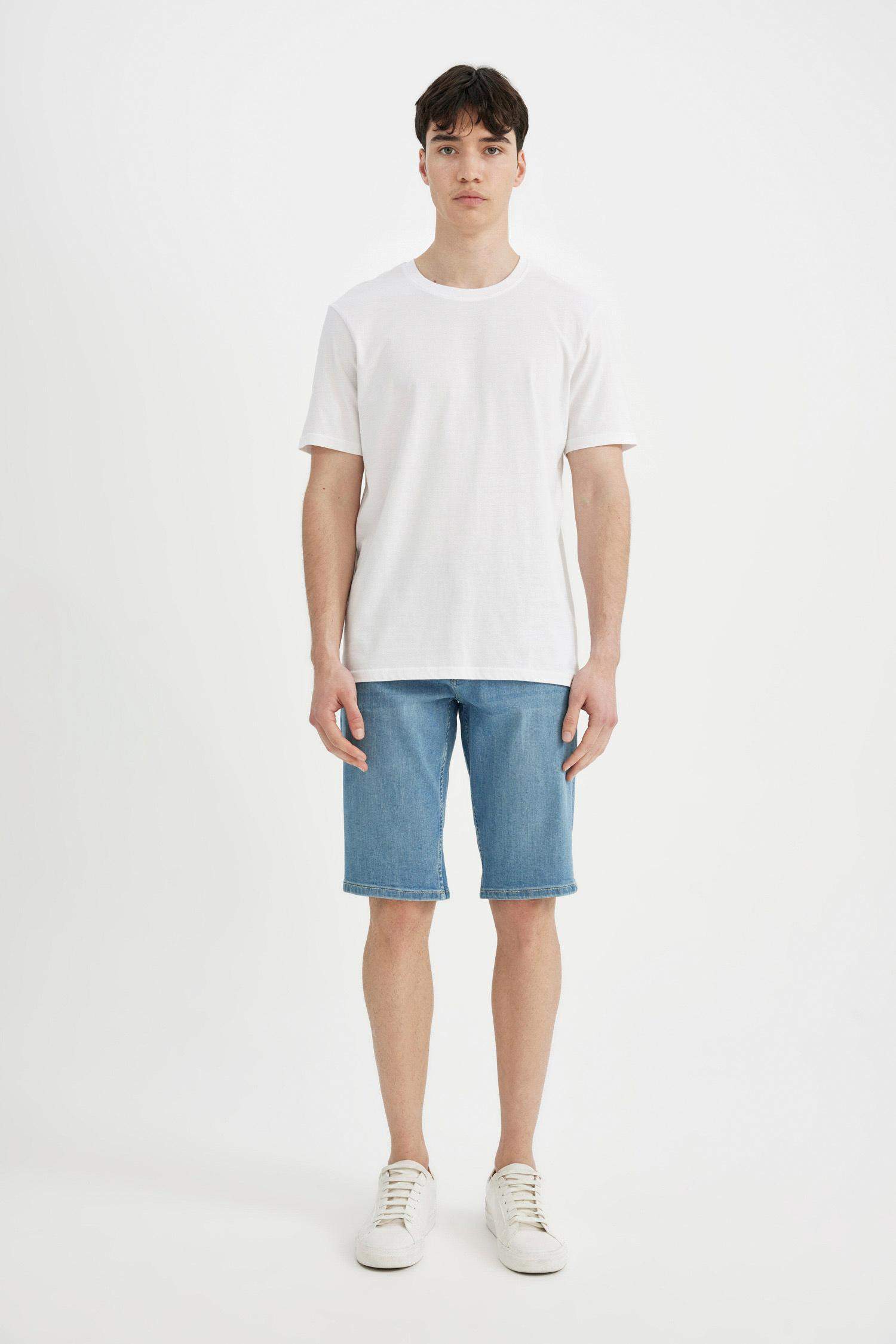 Slim Fit Denim Shorts