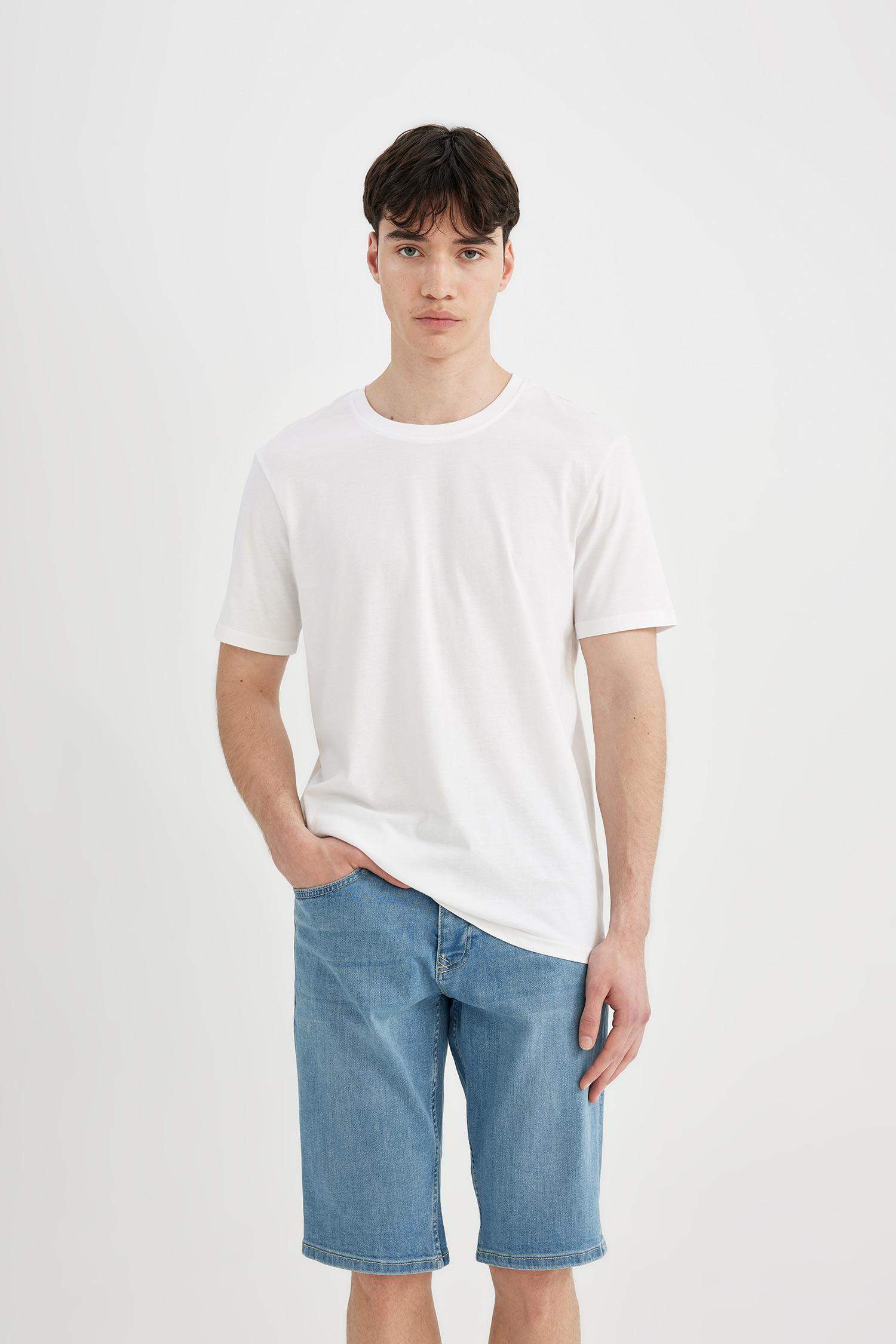 Slim Fit Denim Shorts