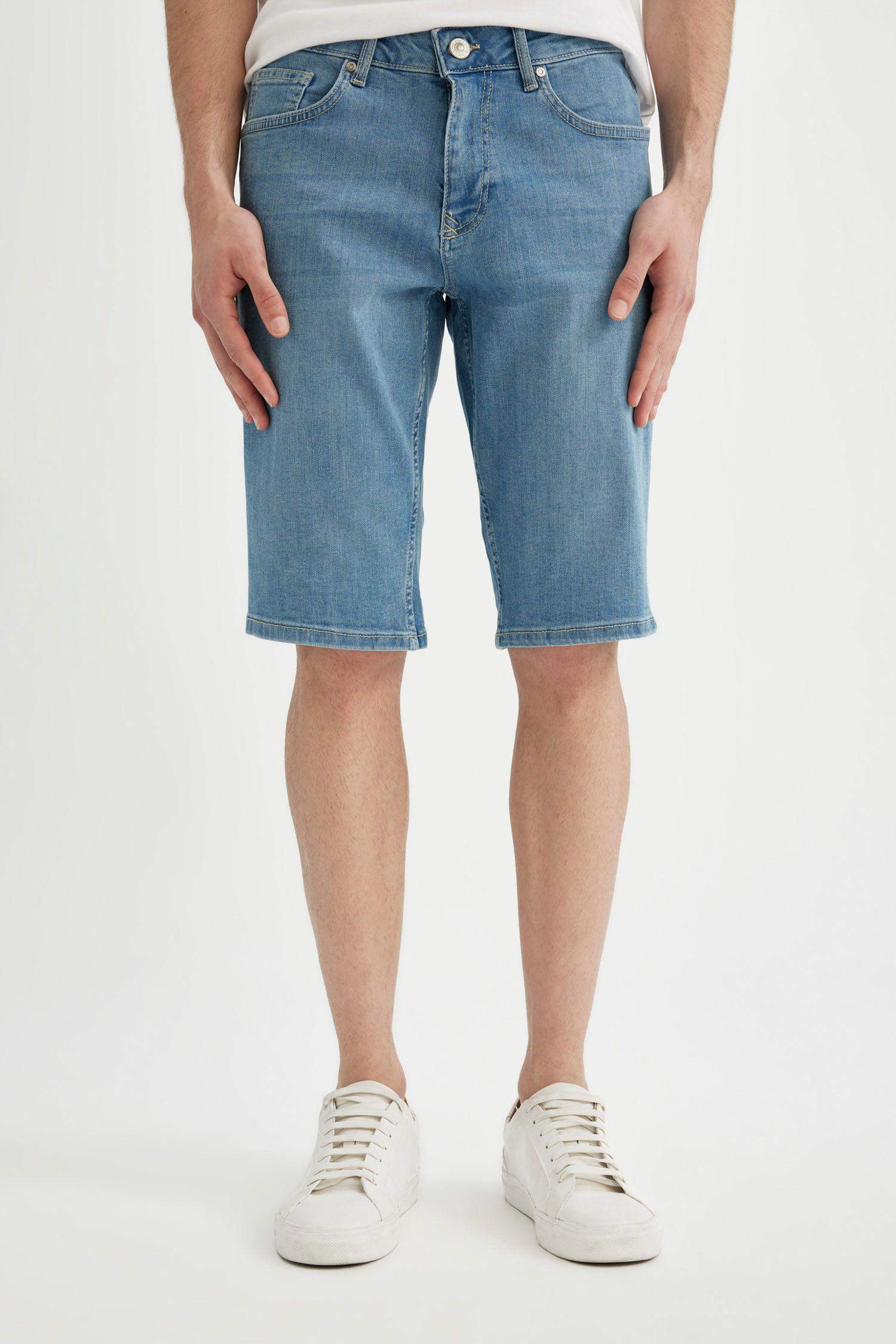 Slim Fit Denim Shorts