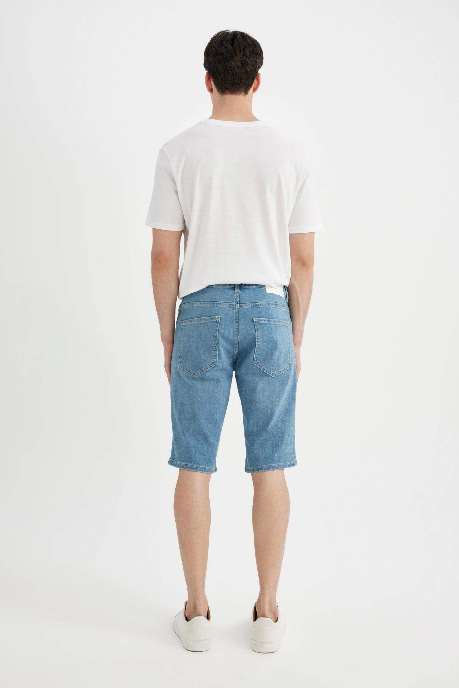 Slim Fit Denim Shorts