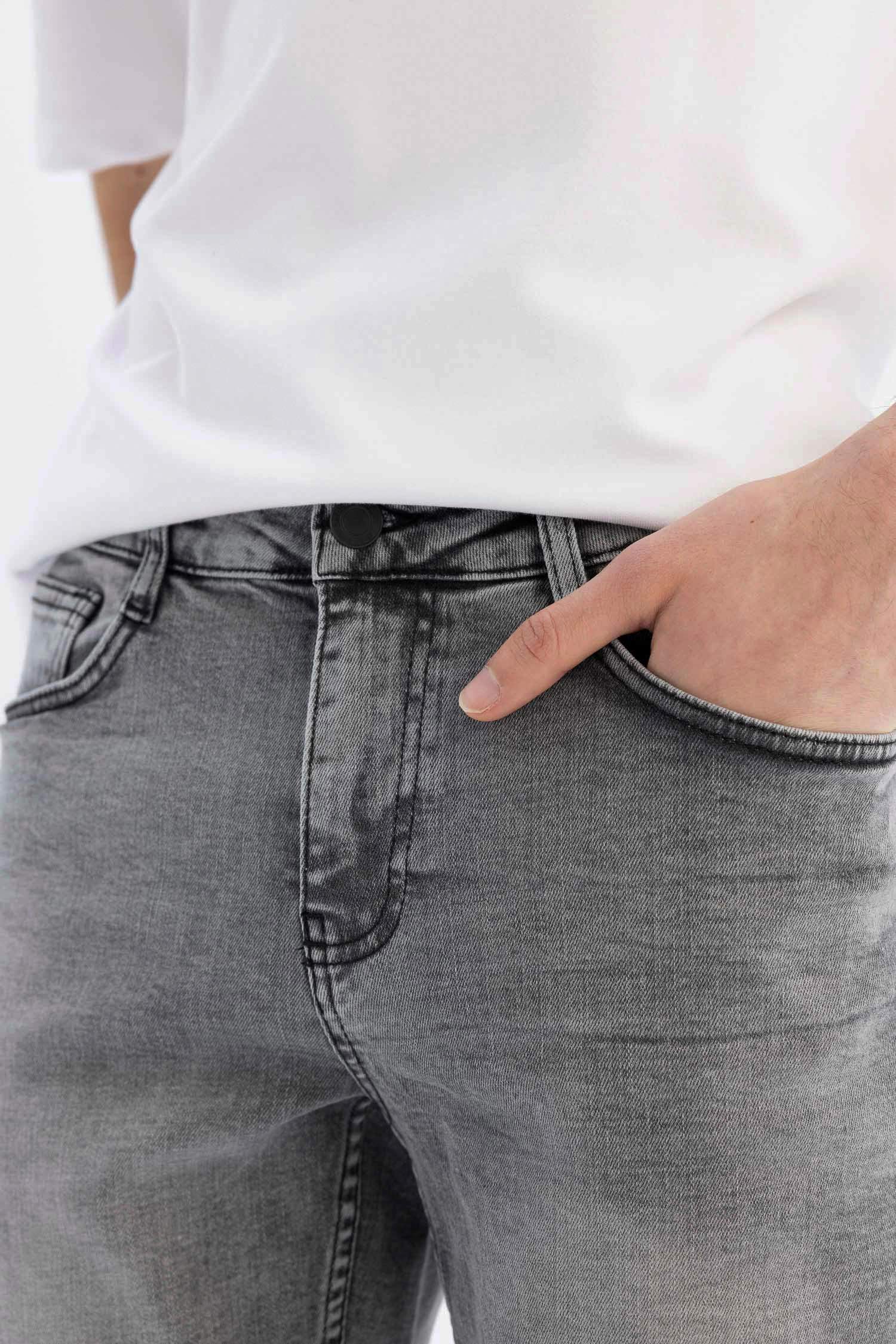 Slim Fit Denim Shorts