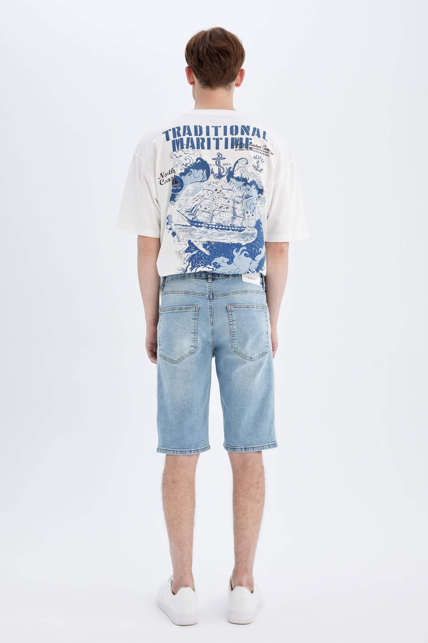 Slim Fit Denim Shorts