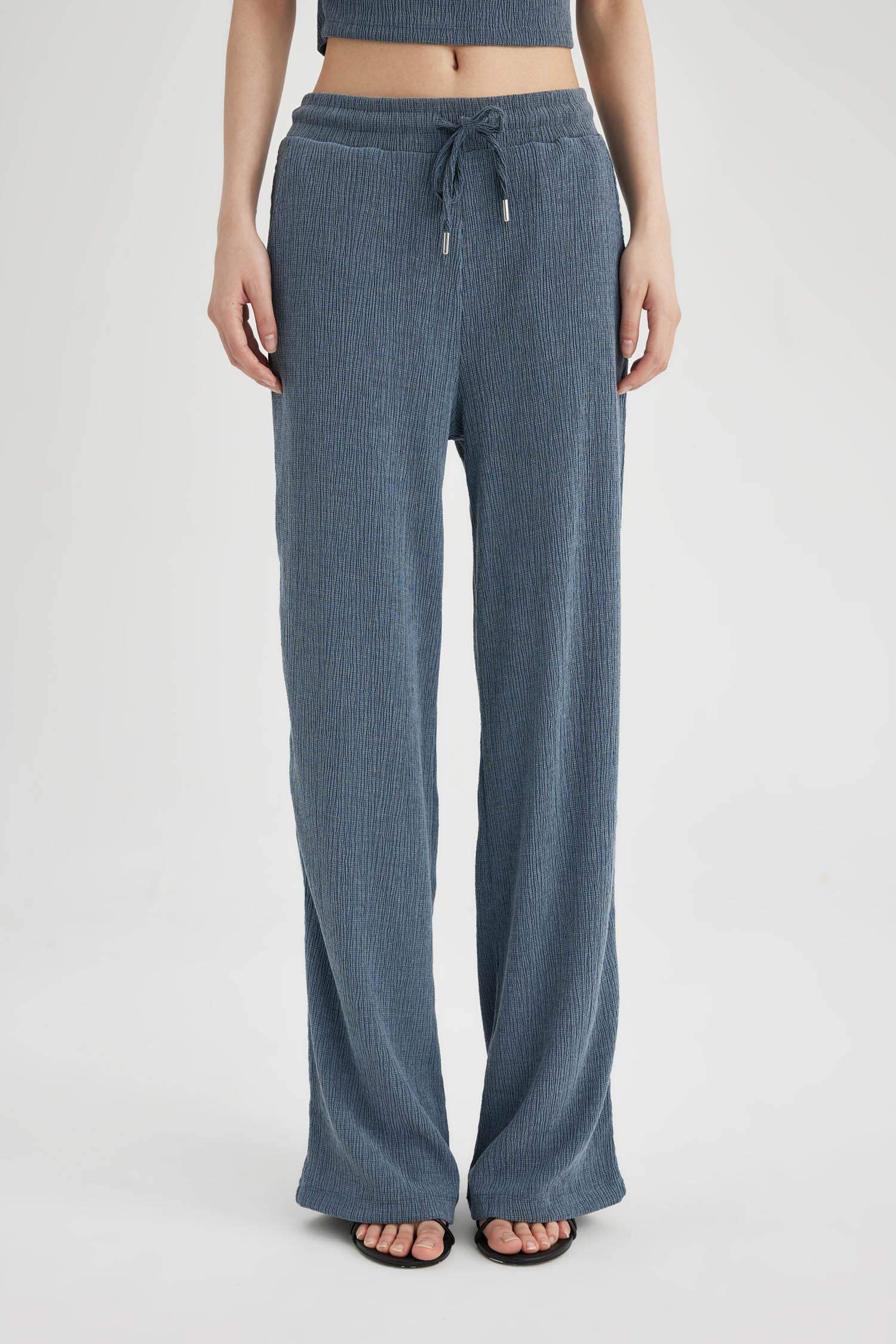 Carrot Fit Wrinkled Sweatpants